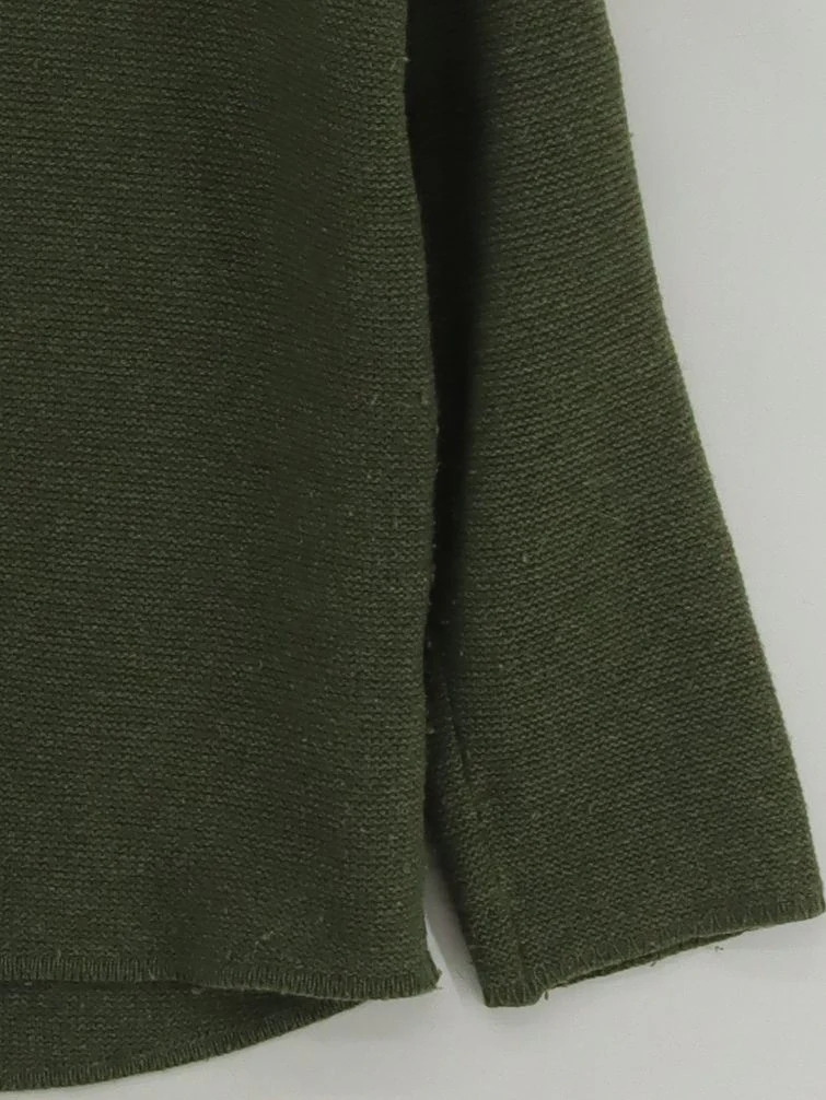 SEASALT CORNWALL Women's Jumper M Green 100% Wool Round Neck Pullover - Image 4