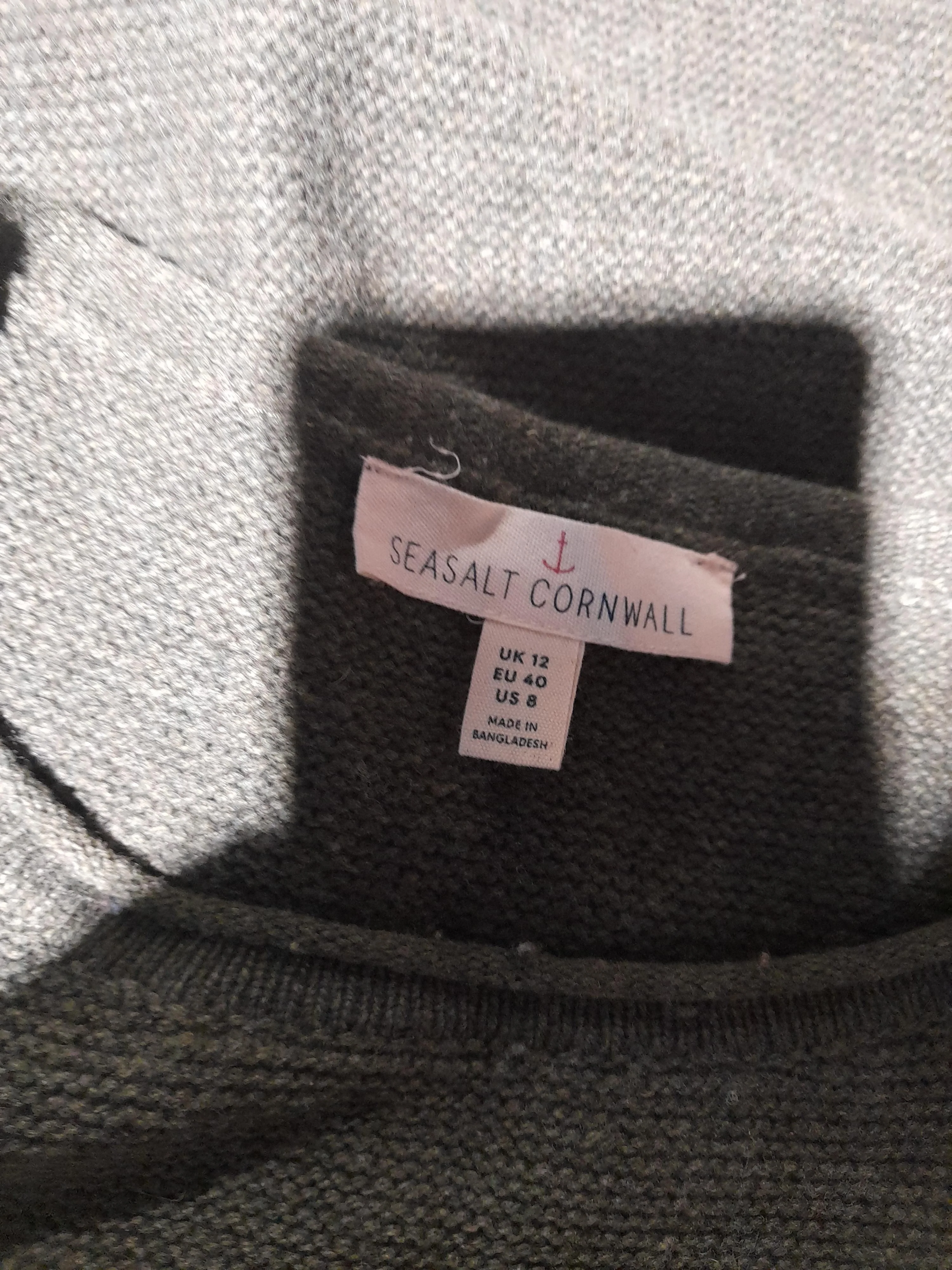 SEASALT CORNWALL Women's Jumper M Green 100% Wool Round Neck Pullover - Image 5