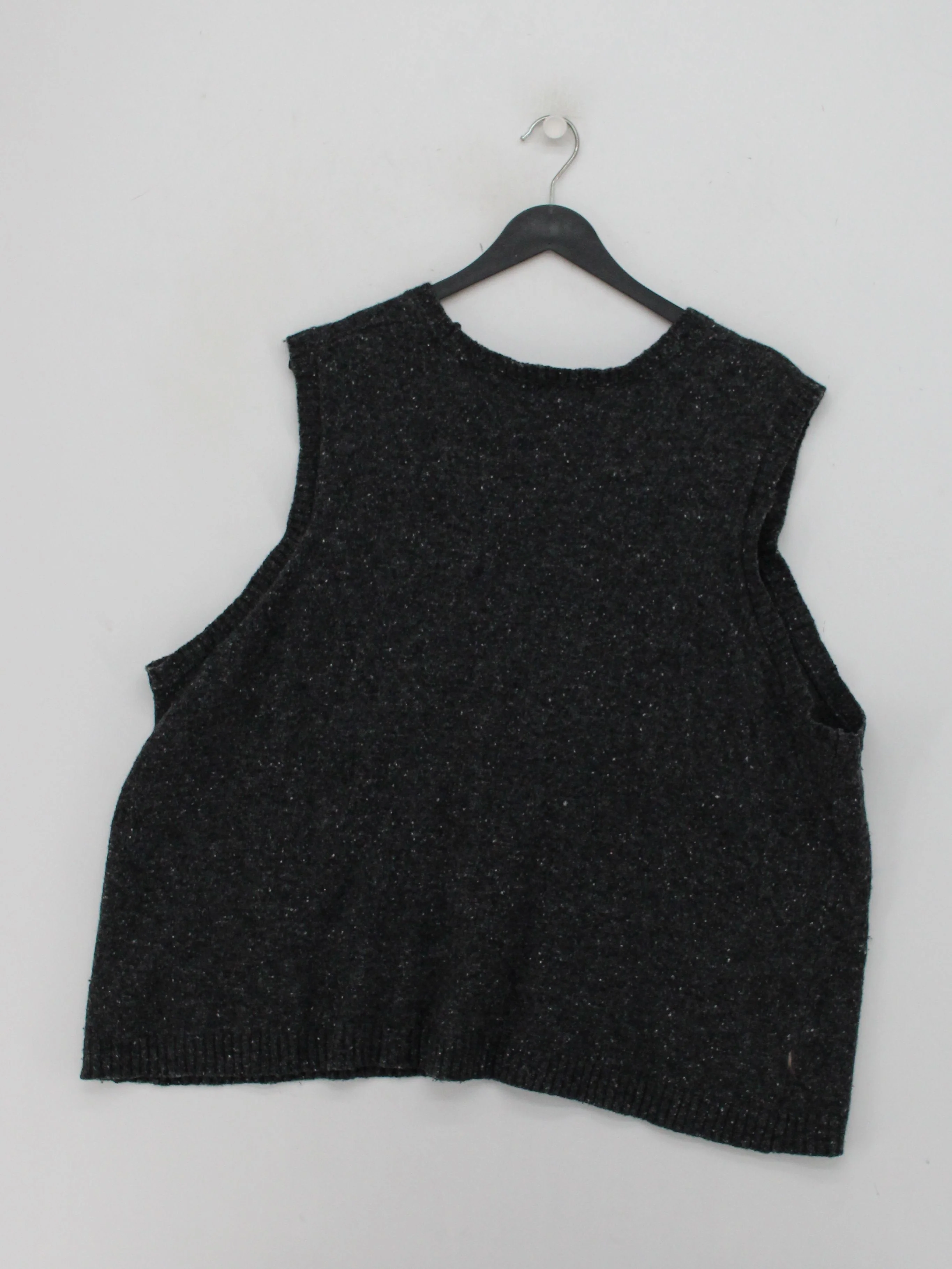 SEASALT CORNWALL Women's Jumper S Grey Wool with Nylon Round Neck Vest - Image 2