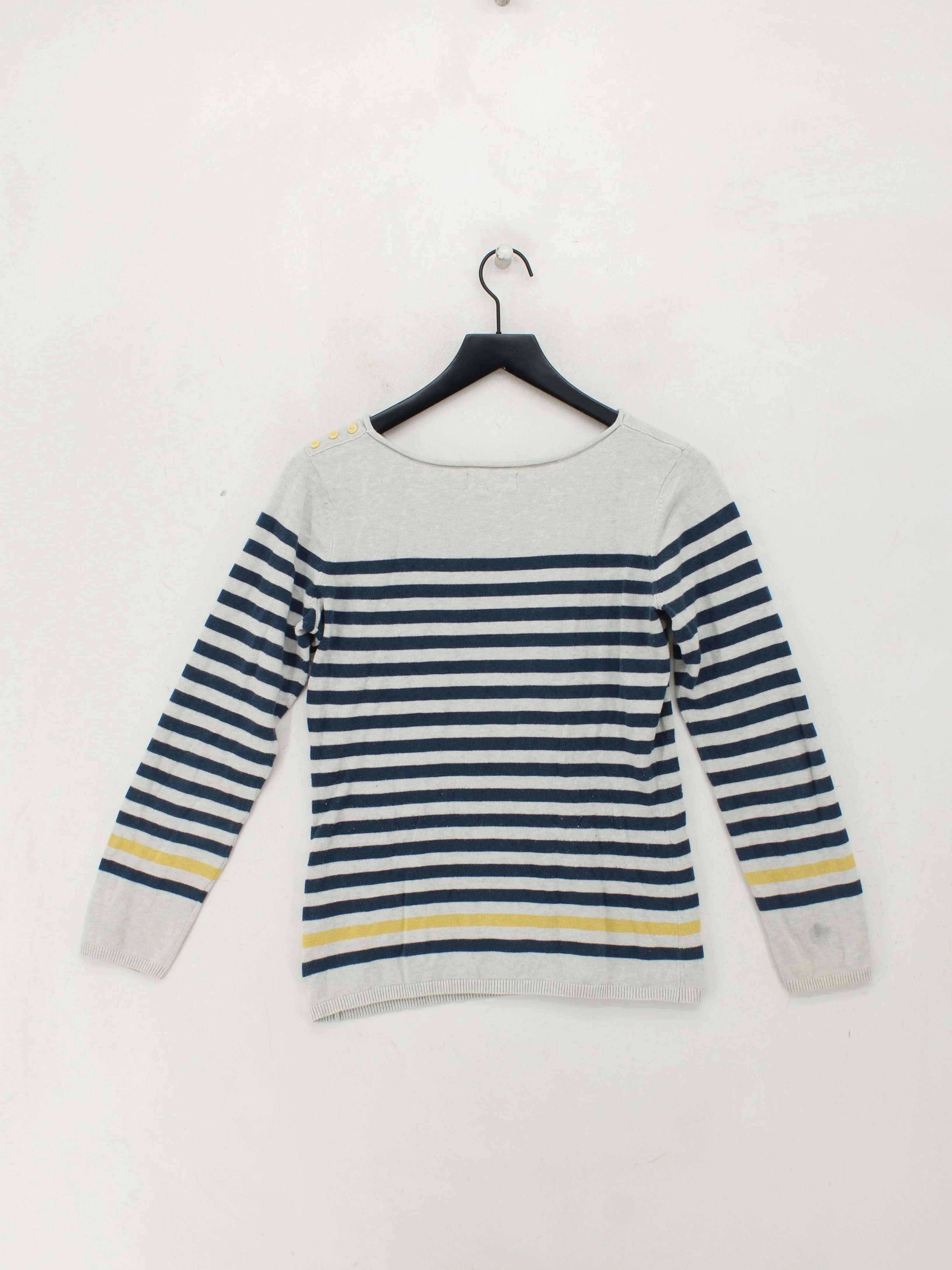 SEASALT CORNWALL Women's Jumper S Multi Striped 100% Cotton Round Neck Pullover - Image 2
