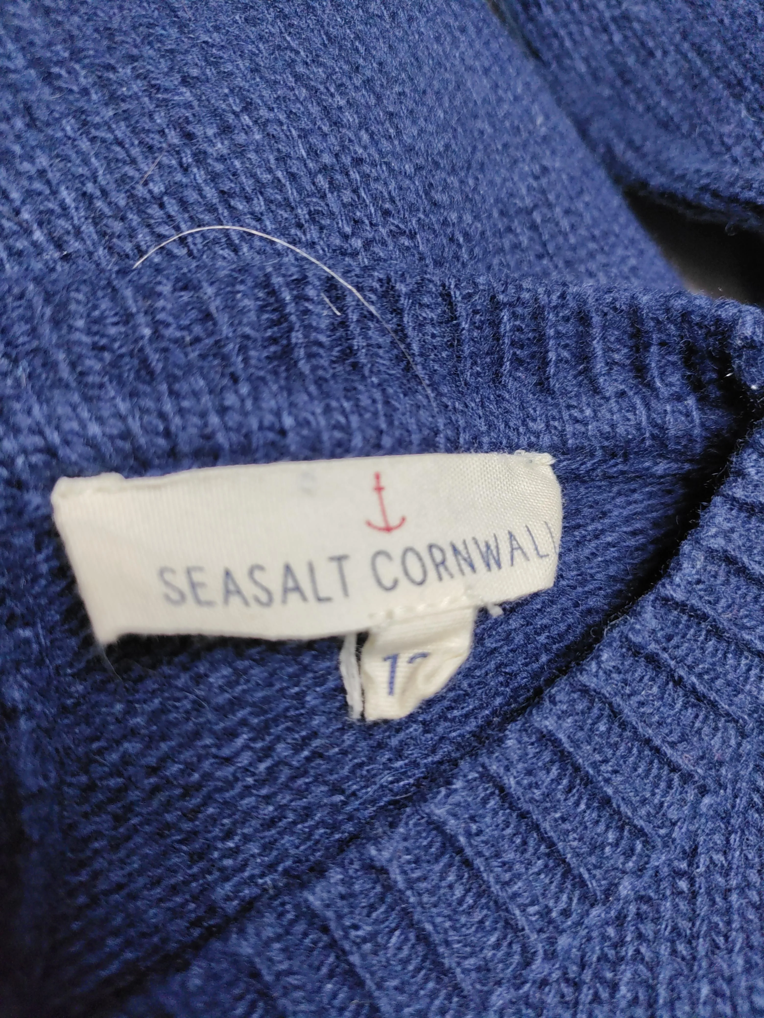 SEASALT CORNWALL Women's Jumper UK 12 Blue Viscose - Image 6