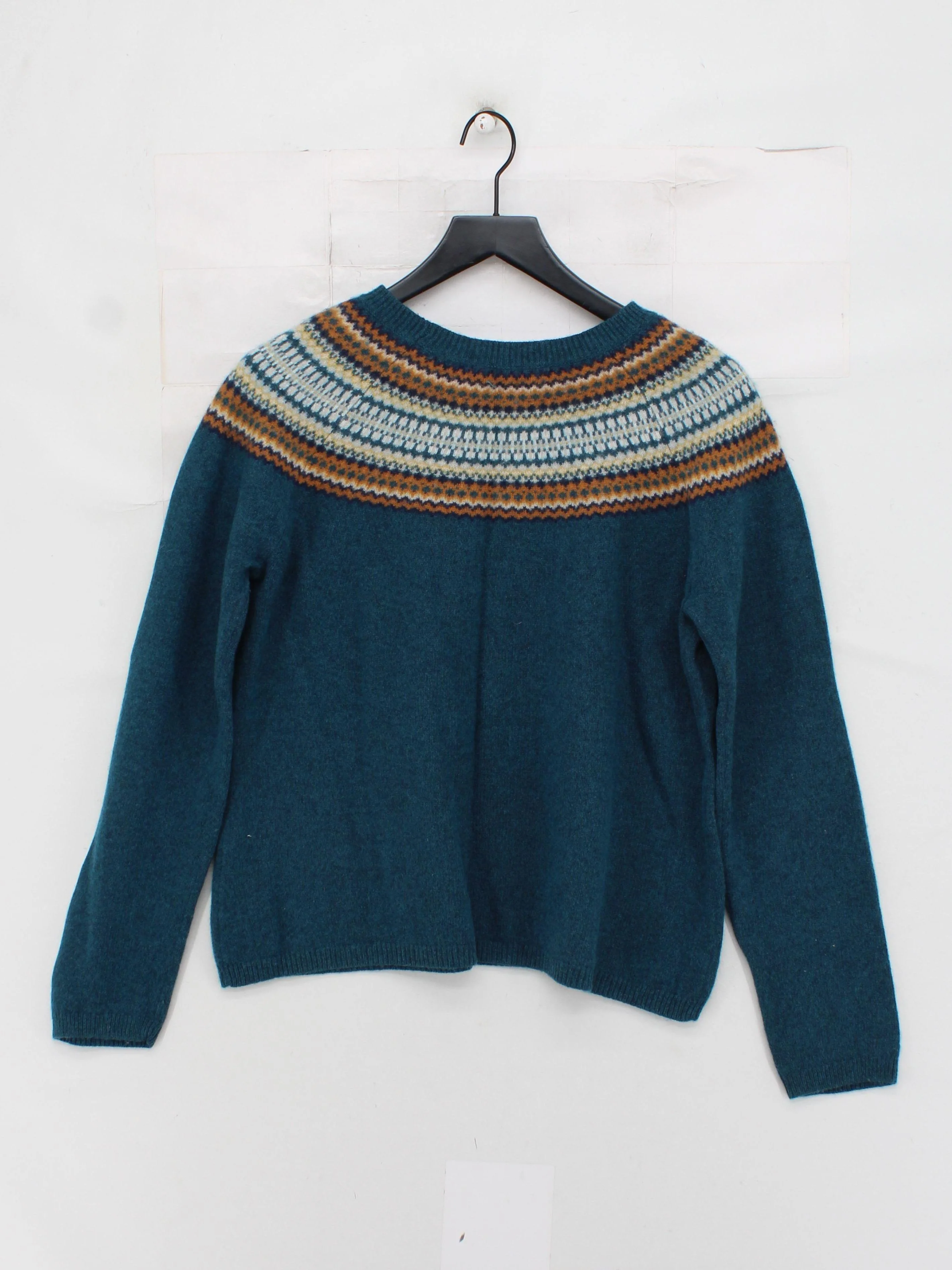 SEASALT CORNWALL Women's Jumper UK 14 Blue Wool with Nylon Round Neck Pullover - Image 2