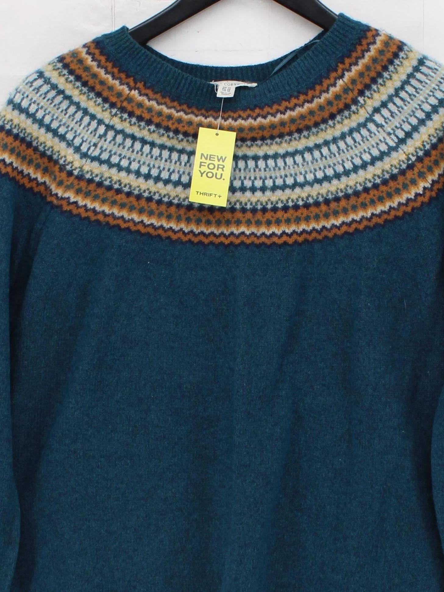 SEASALT CORNWALL Women's Jumper UK 14 Blue Wool with Nylon Round Neck Pullover - Image 3