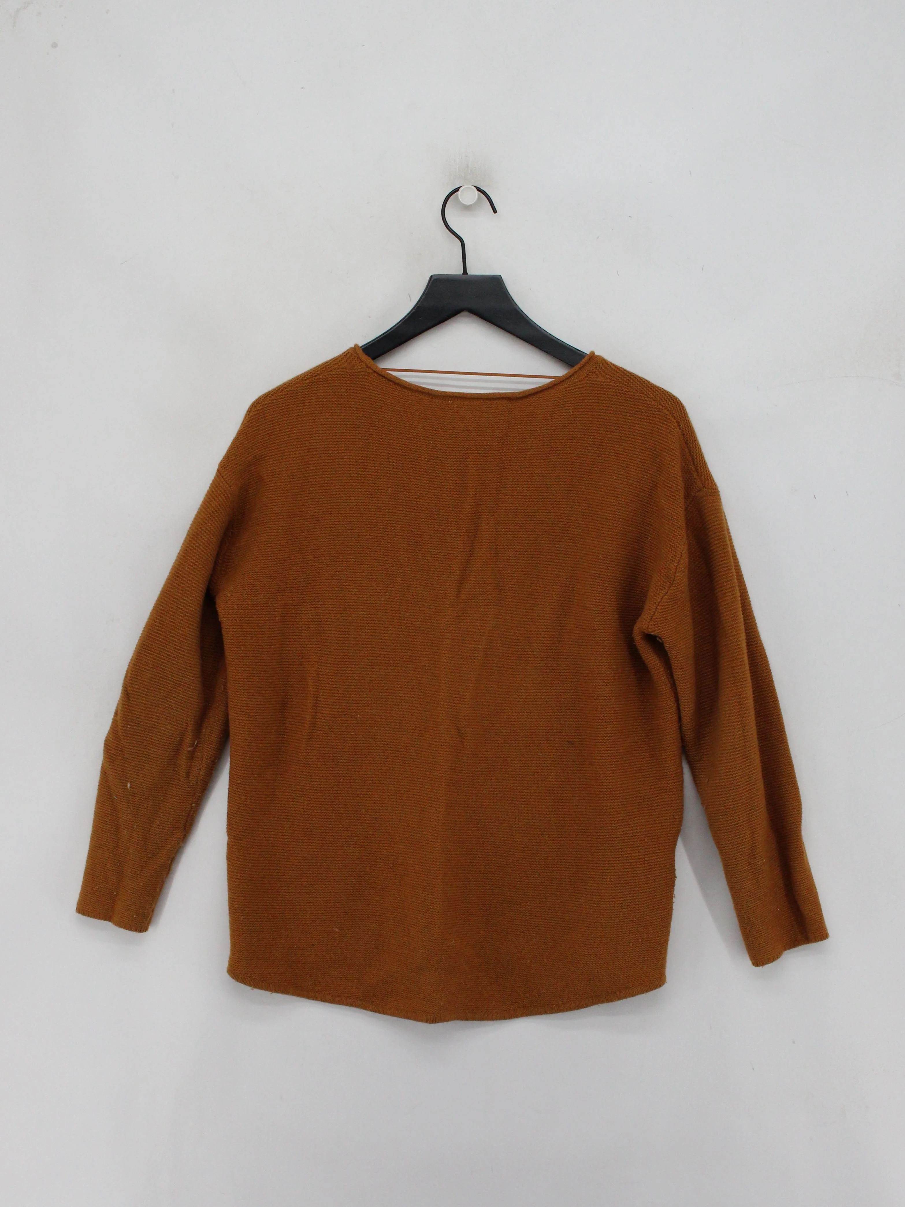 SEASALT CORNWALL Women's Jumper UK 14 Brown Wool with Nylon Round Neck Pullover - Image 2