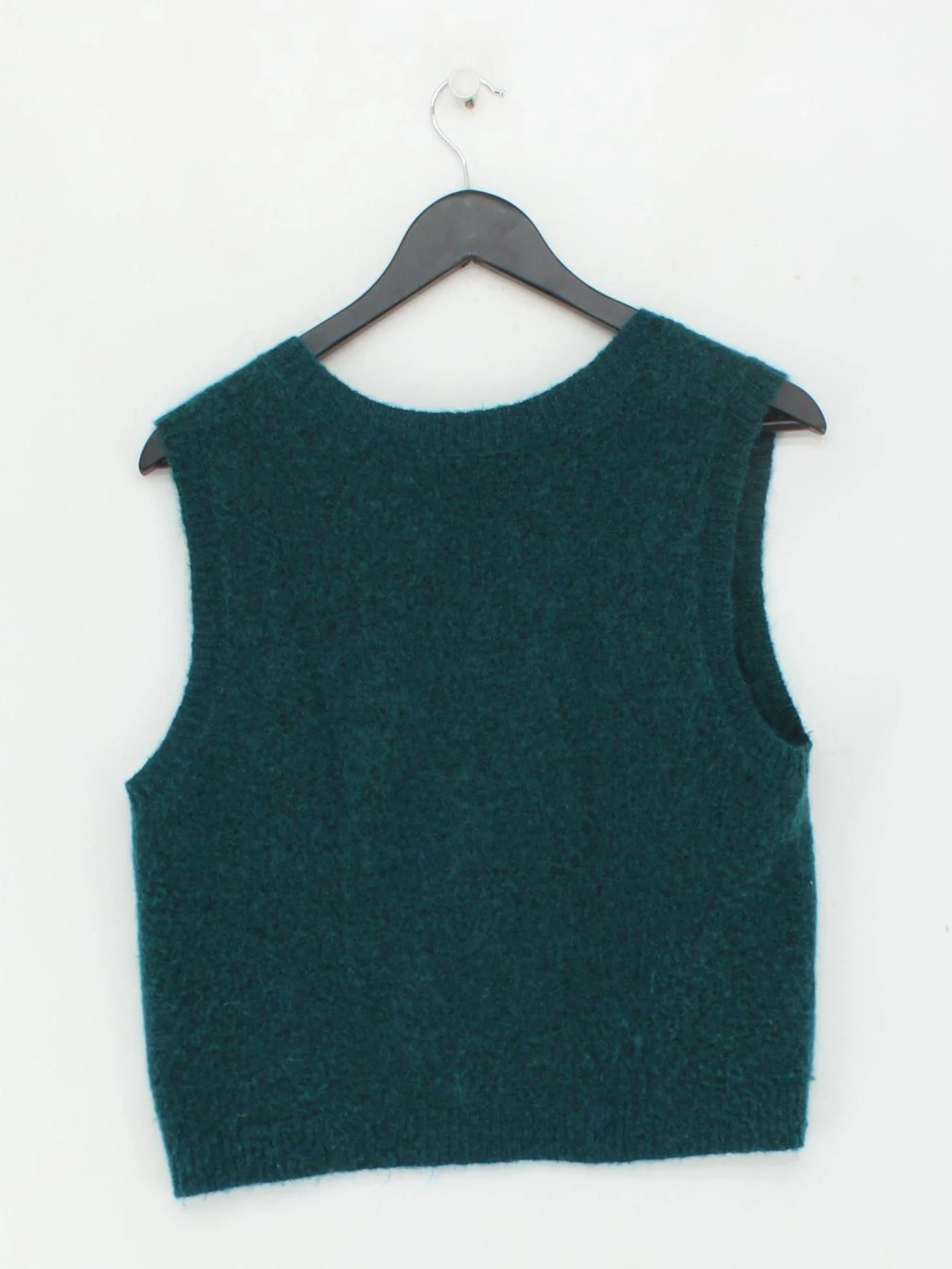 SEASALT CORNWALL Women's Jumper UK 14 Green 100% Nylon V-Neck Vest - Image 2