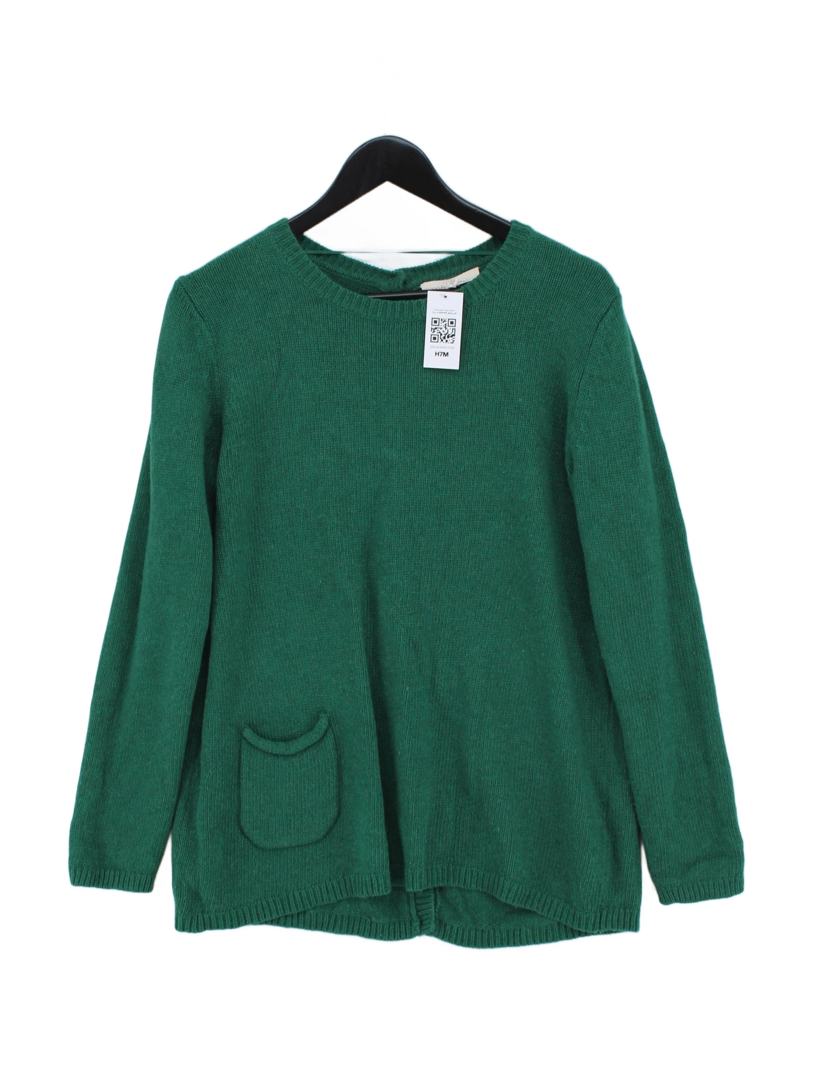 SEASALT CORNWALL Women's Jumper UK 16 Green Viscose