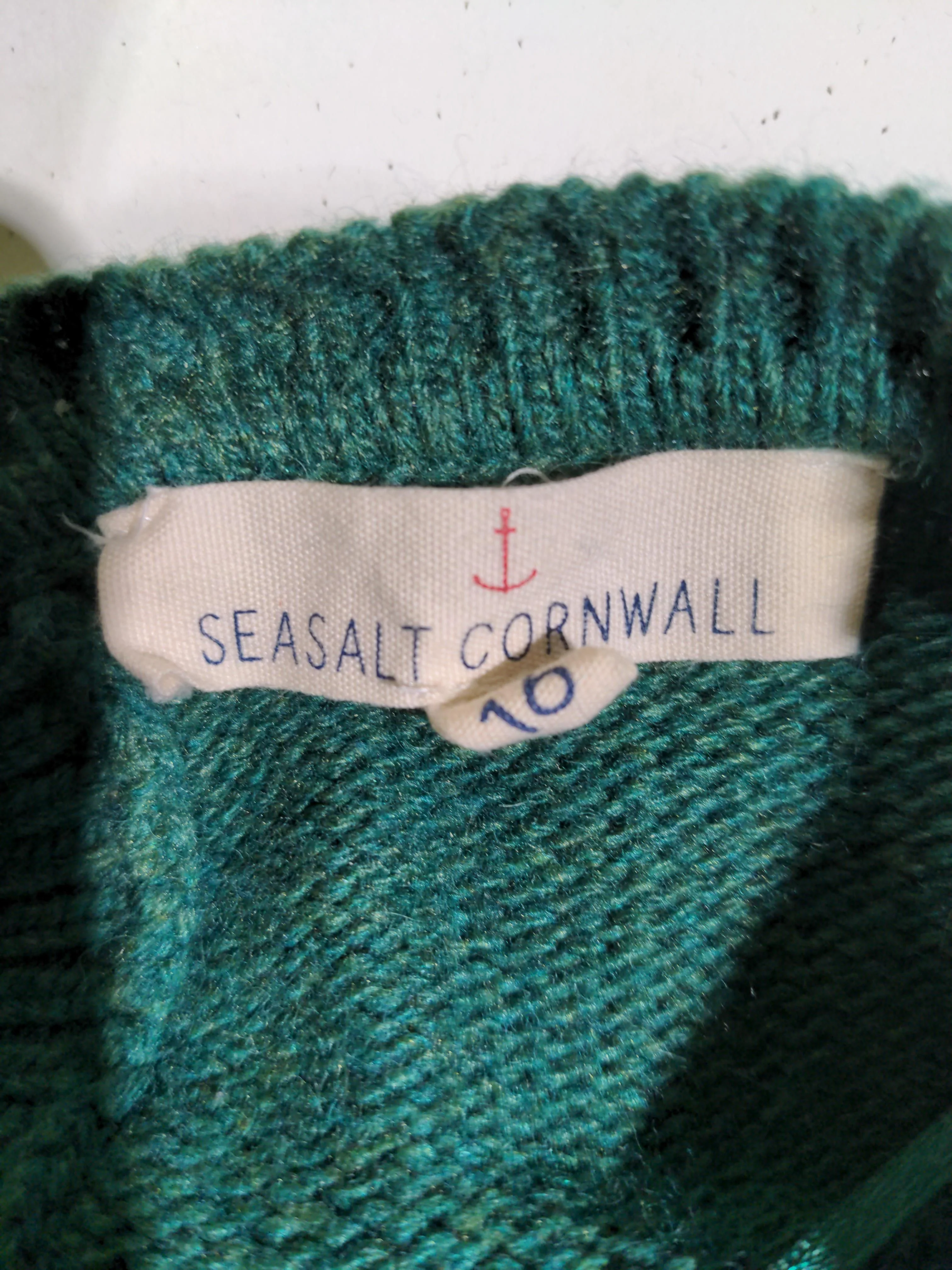 SEASALT CORNWALL Women's Jumper UK 16 Green Viscose - Image 5