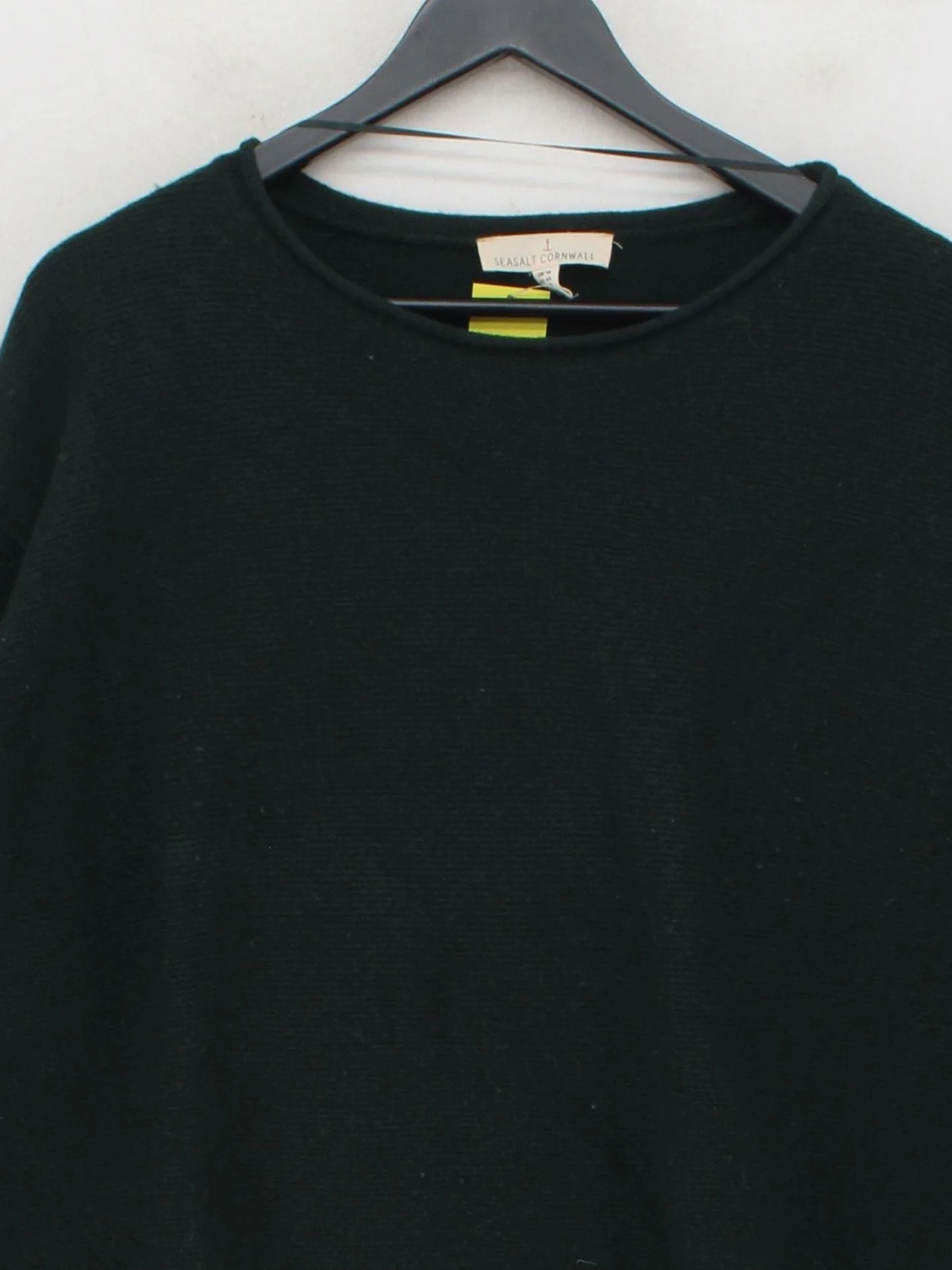 SEASALT CORNWALL Women's Jumper UK 16 Green Wool with Nylon Round Neck Pullover - Image 3