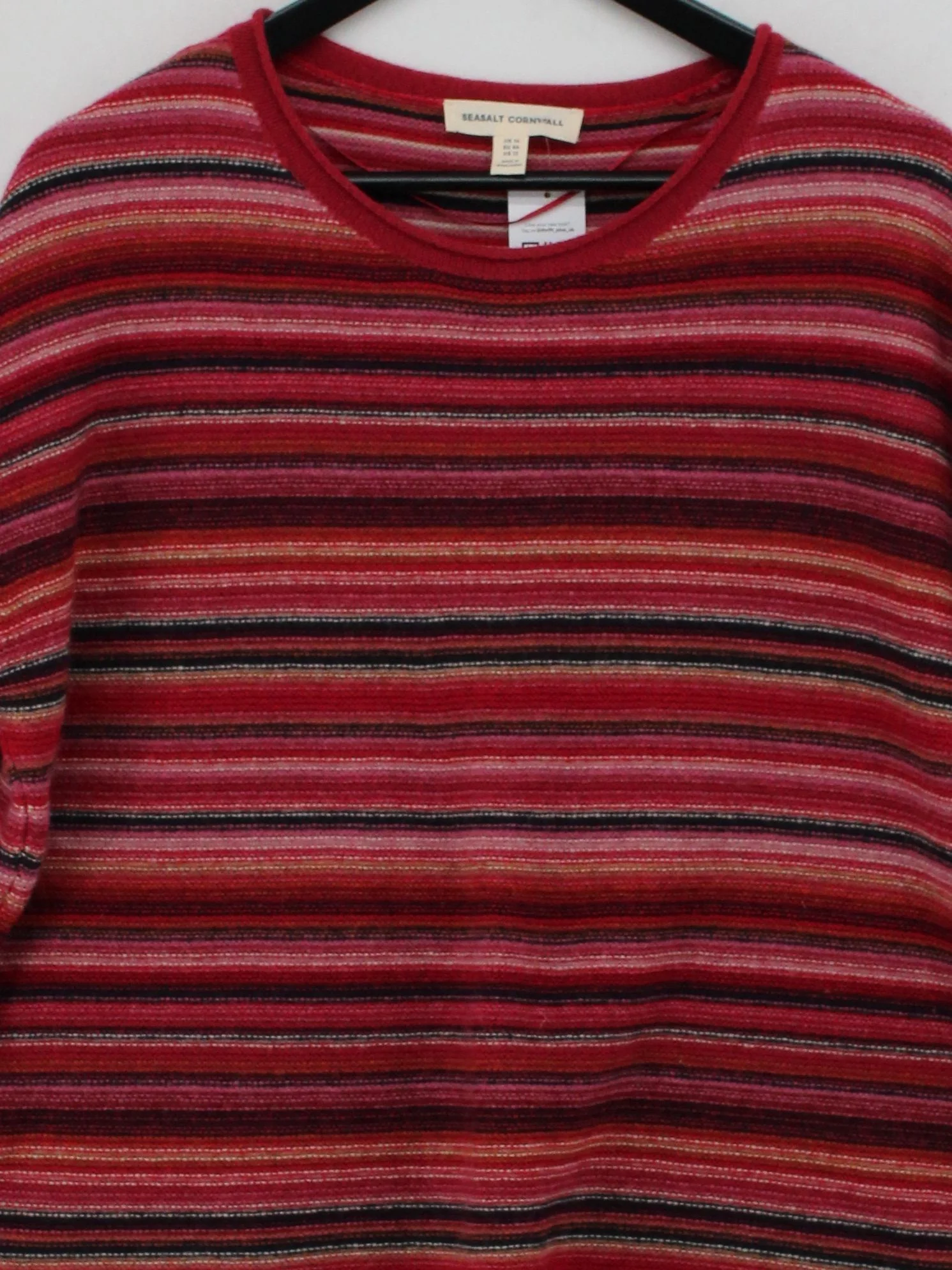 SEASALT CORNWALL Women's Jumper UK 16 Multi Wool with Nylon Pullover - Image 3