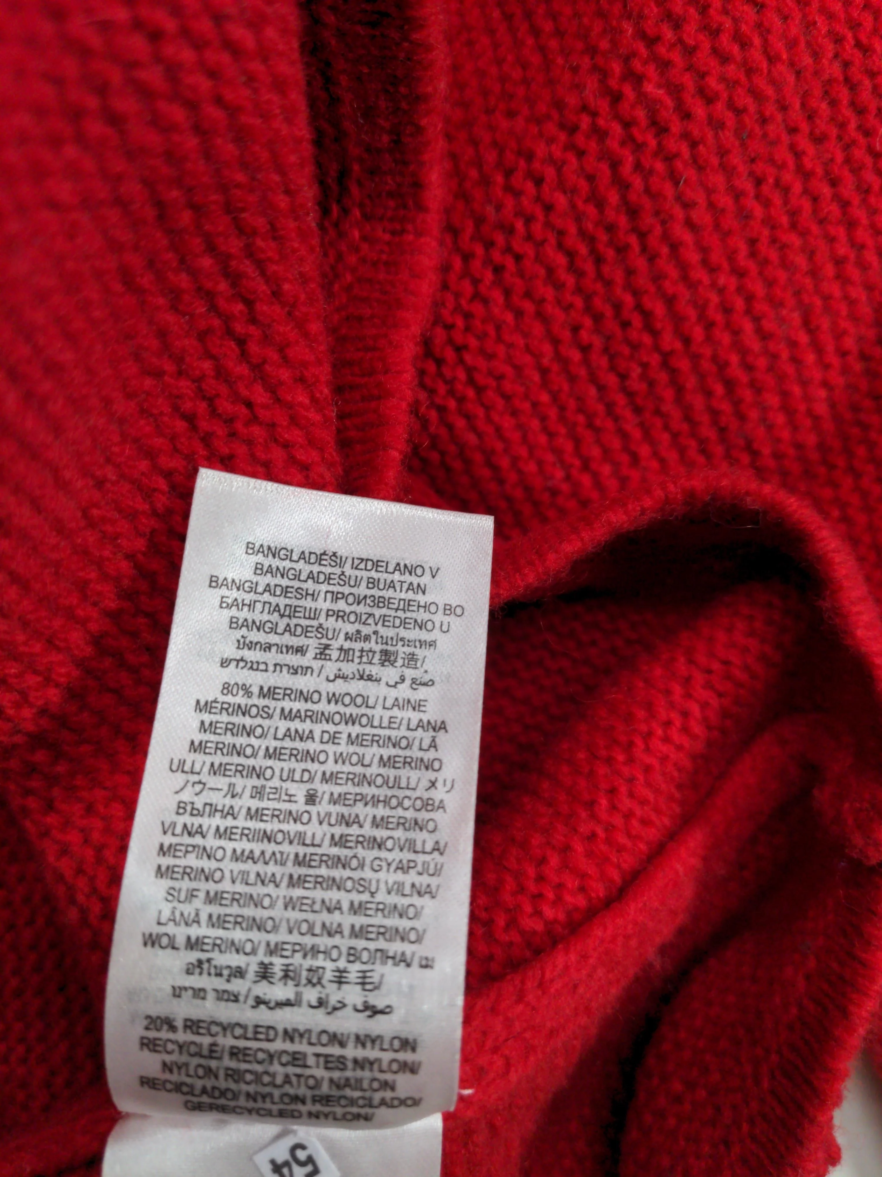 SEASALT CORNWALL Women's Jumper UK 16 Red Wool with Nylon Round Neck Pullover - Image 6