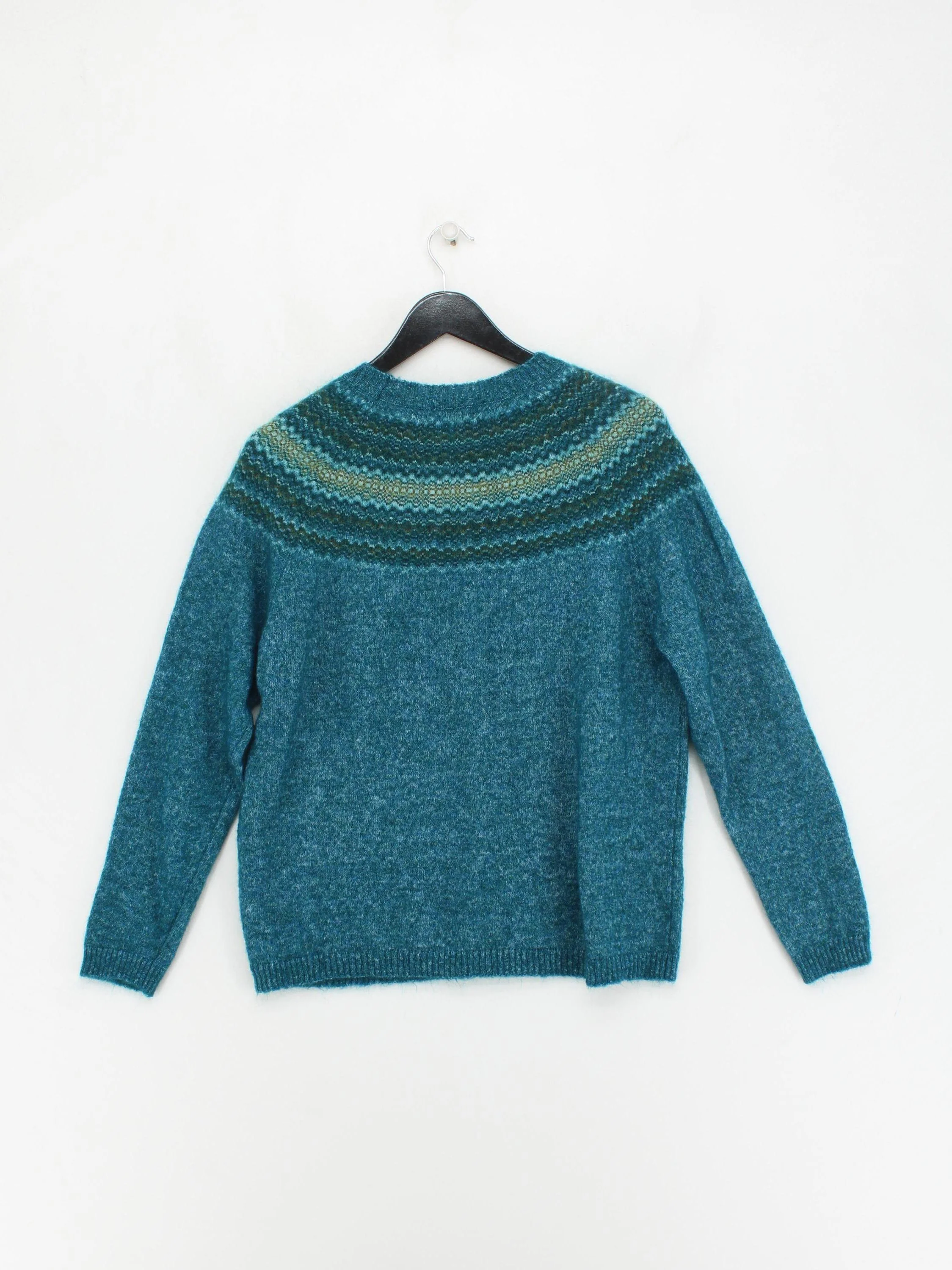 SEASALT CORNWALL Women's Jumper UK 18 Blue Wool with Mohair, Elastane Pullover - Image 2