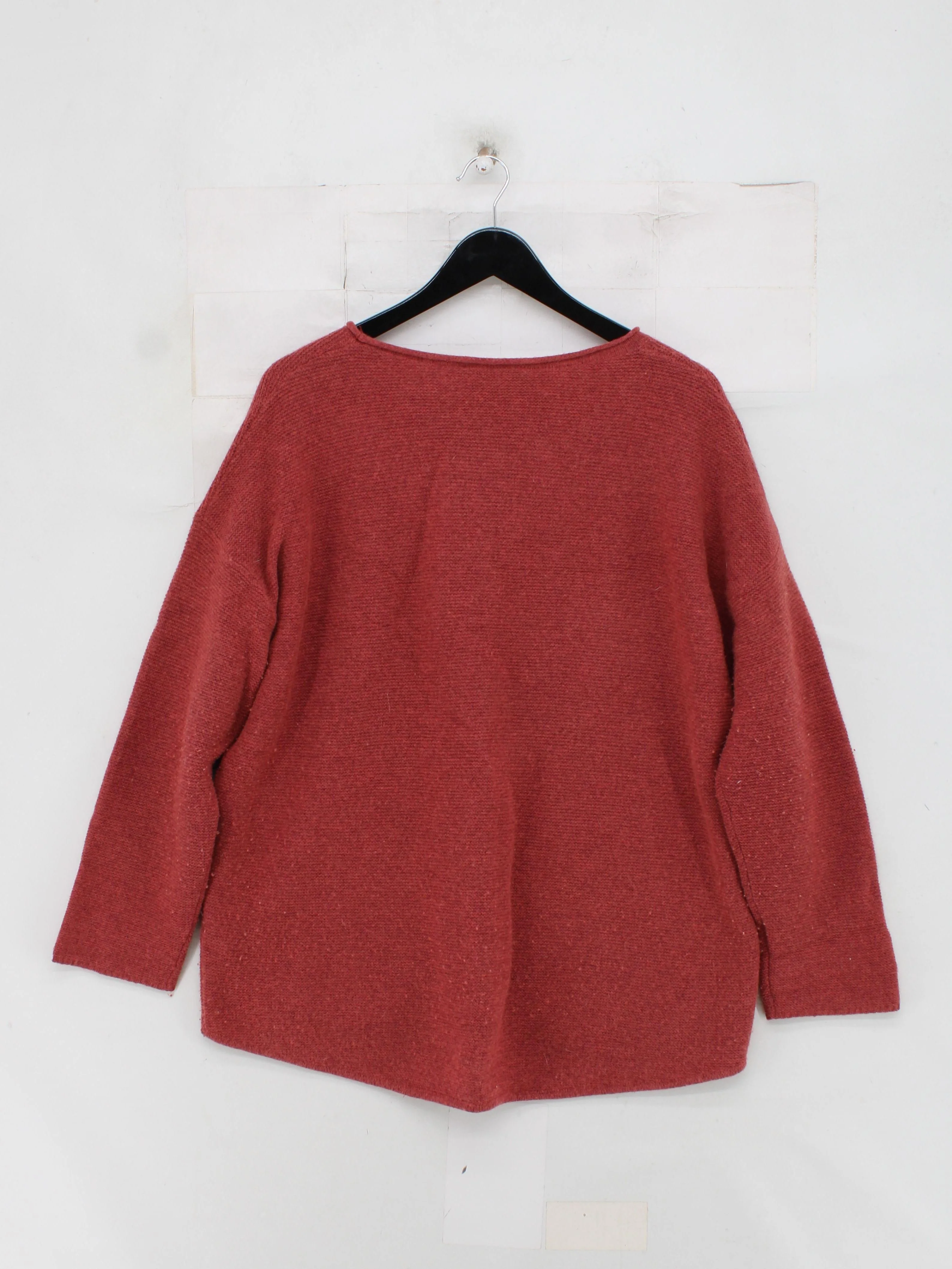 SEASALT CORNWALL Women's Jumper UK 18 Red 100% Other Round Neck Pullover - Image 2