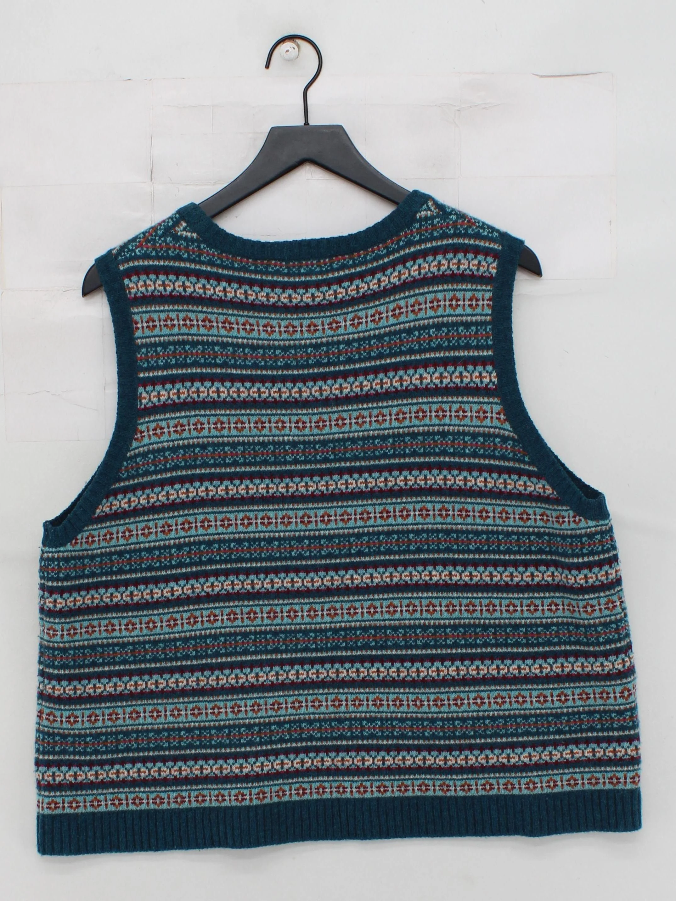 SEASALT CORNWALL Women's Jumper UK 20 Blue Wool with Nylon Vest - Image 2