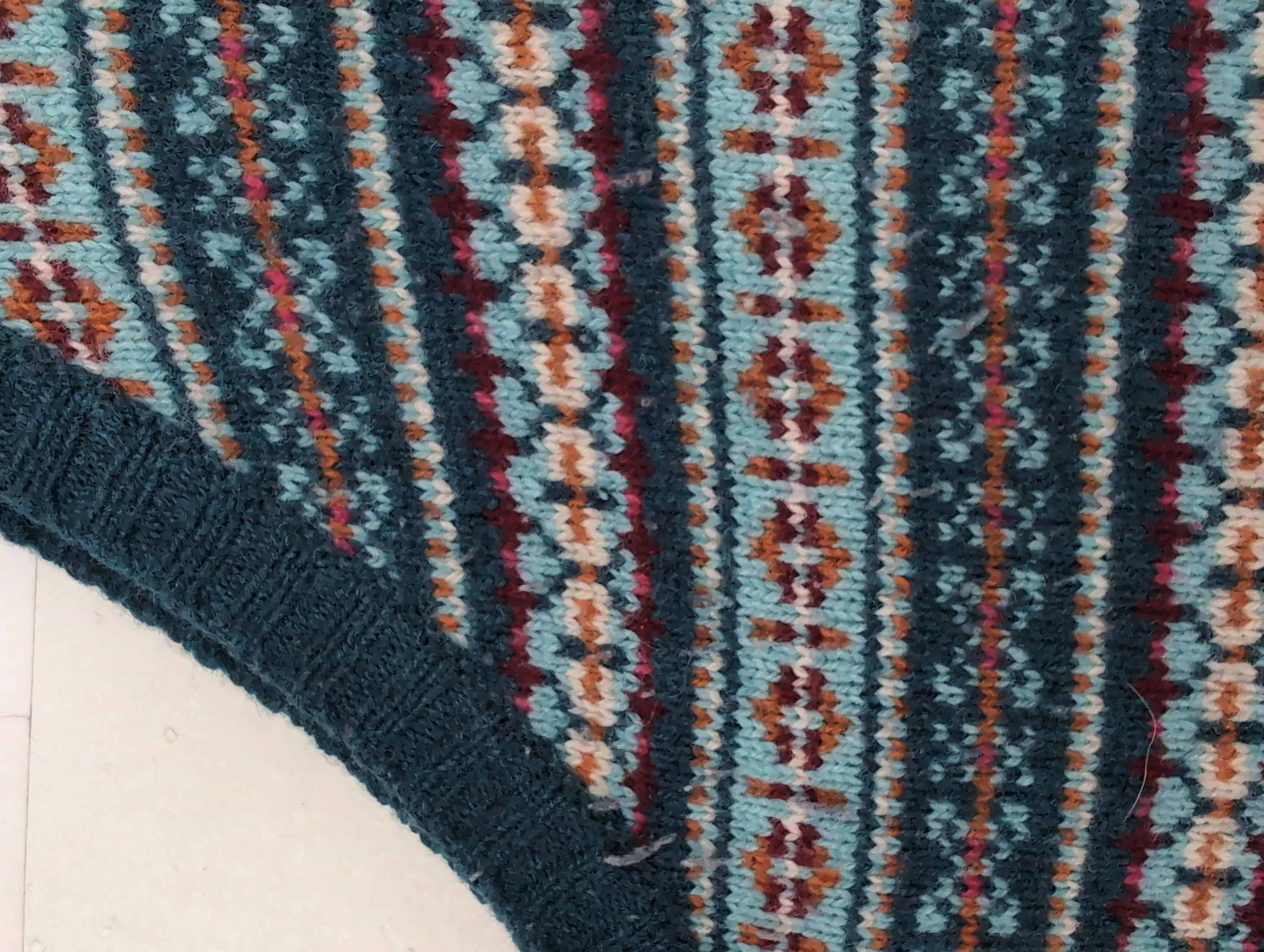 SEASALT CORNWALL Women's Jumper UK 20 Blue Wool with Nylon Vest - Image 5
