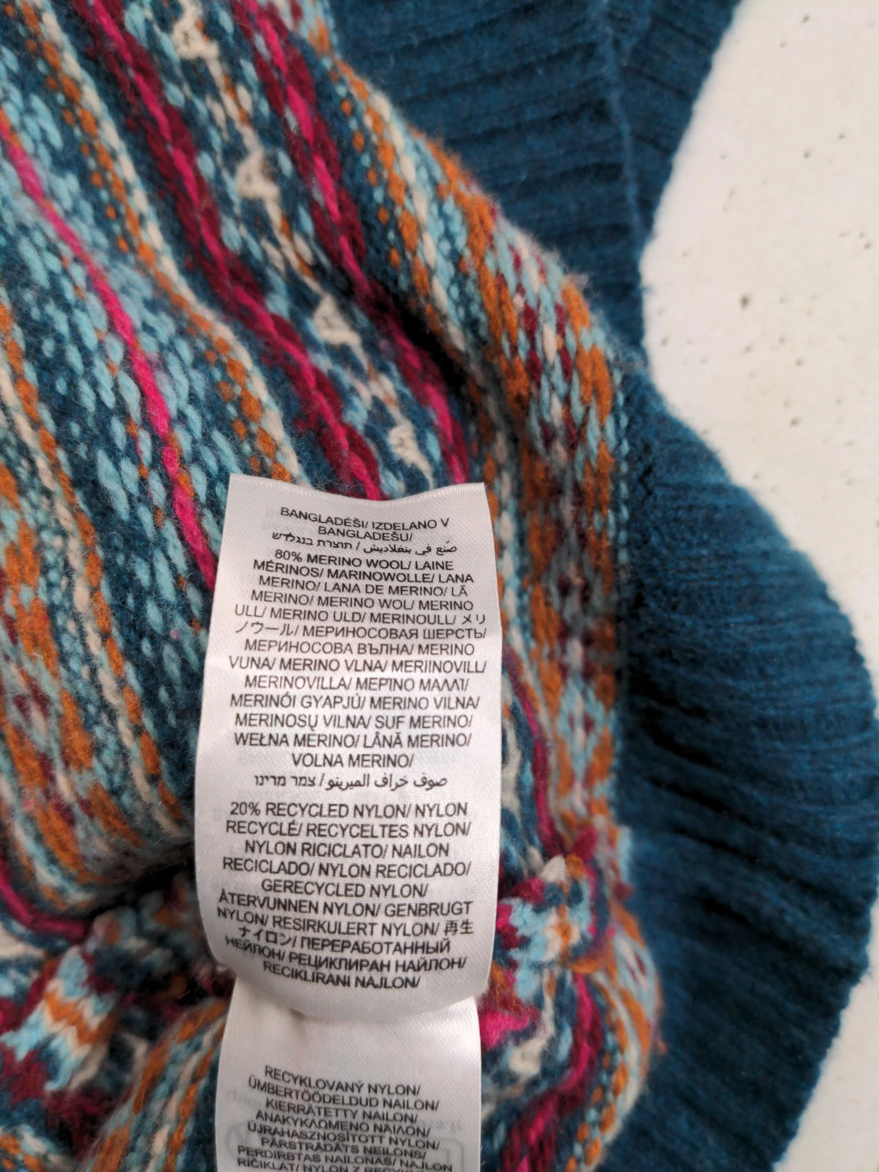 SEASALT CORNWALL Women's Jumper UK 20 Blue Wool with Nylon Vest - Image 7
