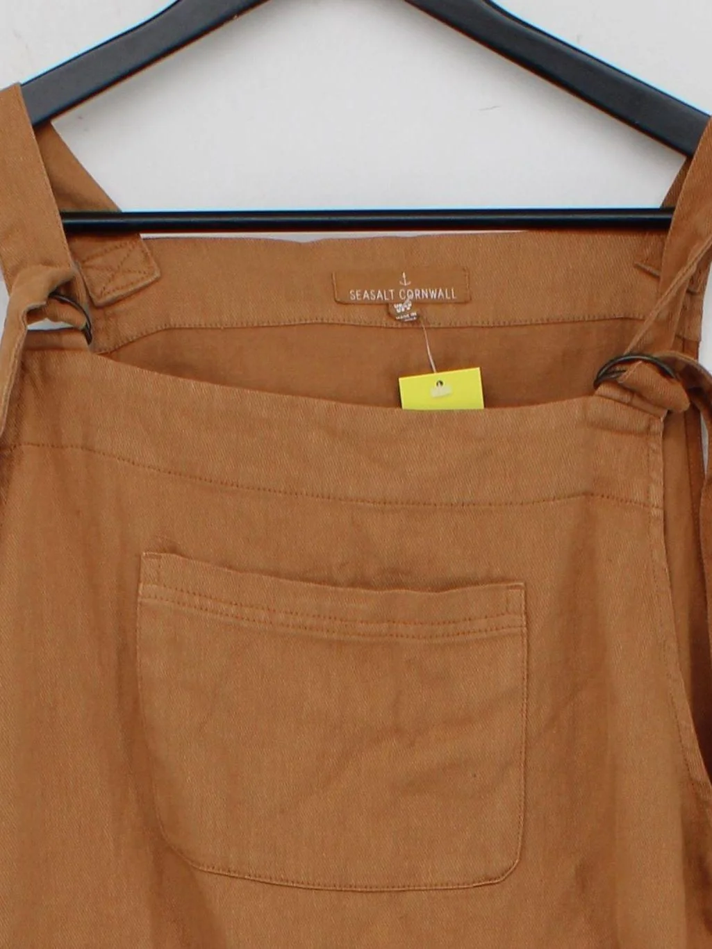SEASALT CORNWALL Women's Jumpsuit UK 12 Tan Linen with Cotton Wide-Leg Jumpsuit - Image 3