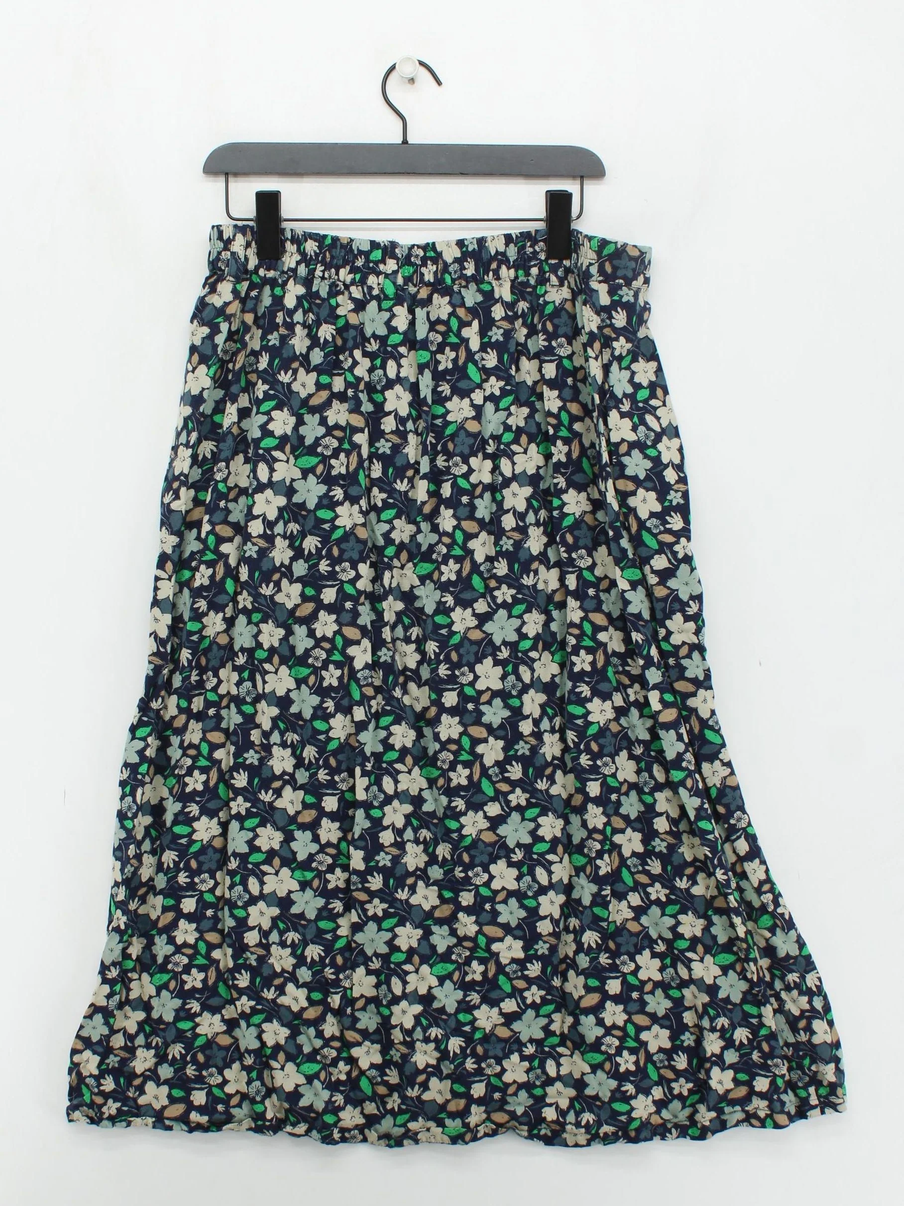 SEASALT CORNWALL Women's Maxi Skirt UK 16 Blue Viscose with Linen Maxi - Image 2