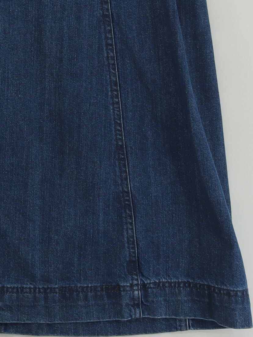 SEASALT CORNWALL Women's Midi Skirt L Blue 100% Cotton Midi A-Line - Image 4