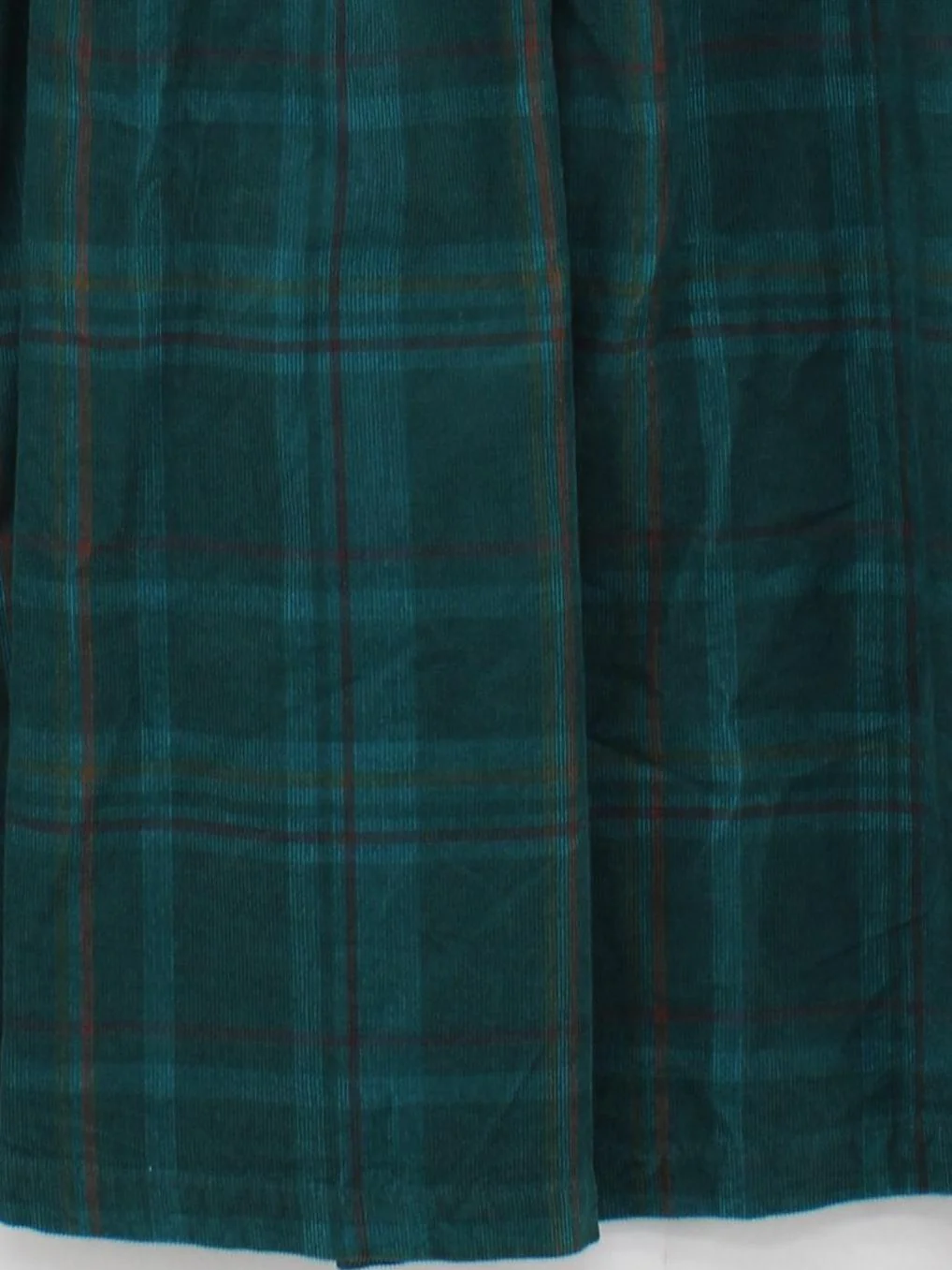 SEASALT CORNWALL Women's Midi Skirt L Green Checkered 100% Cotton Midi A-Line - Image 4