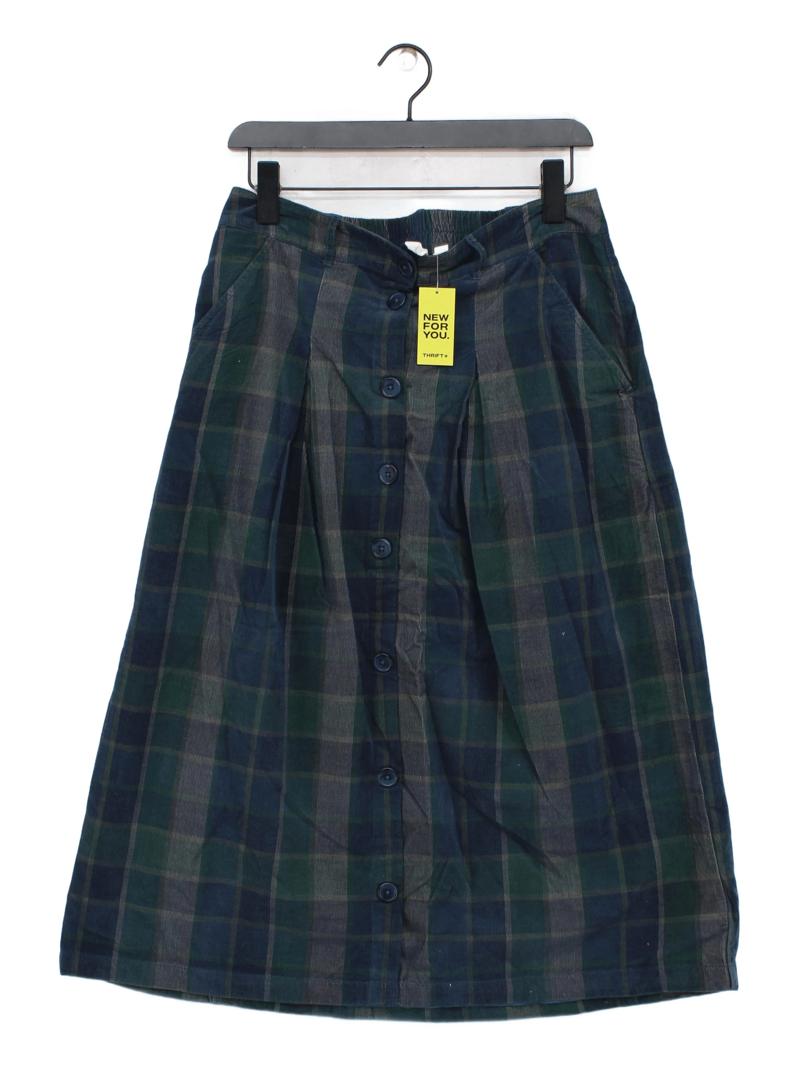 SEASALT CORNWALL Women's Midi Skirt UK 12 Multi 100% Cotton A-Line