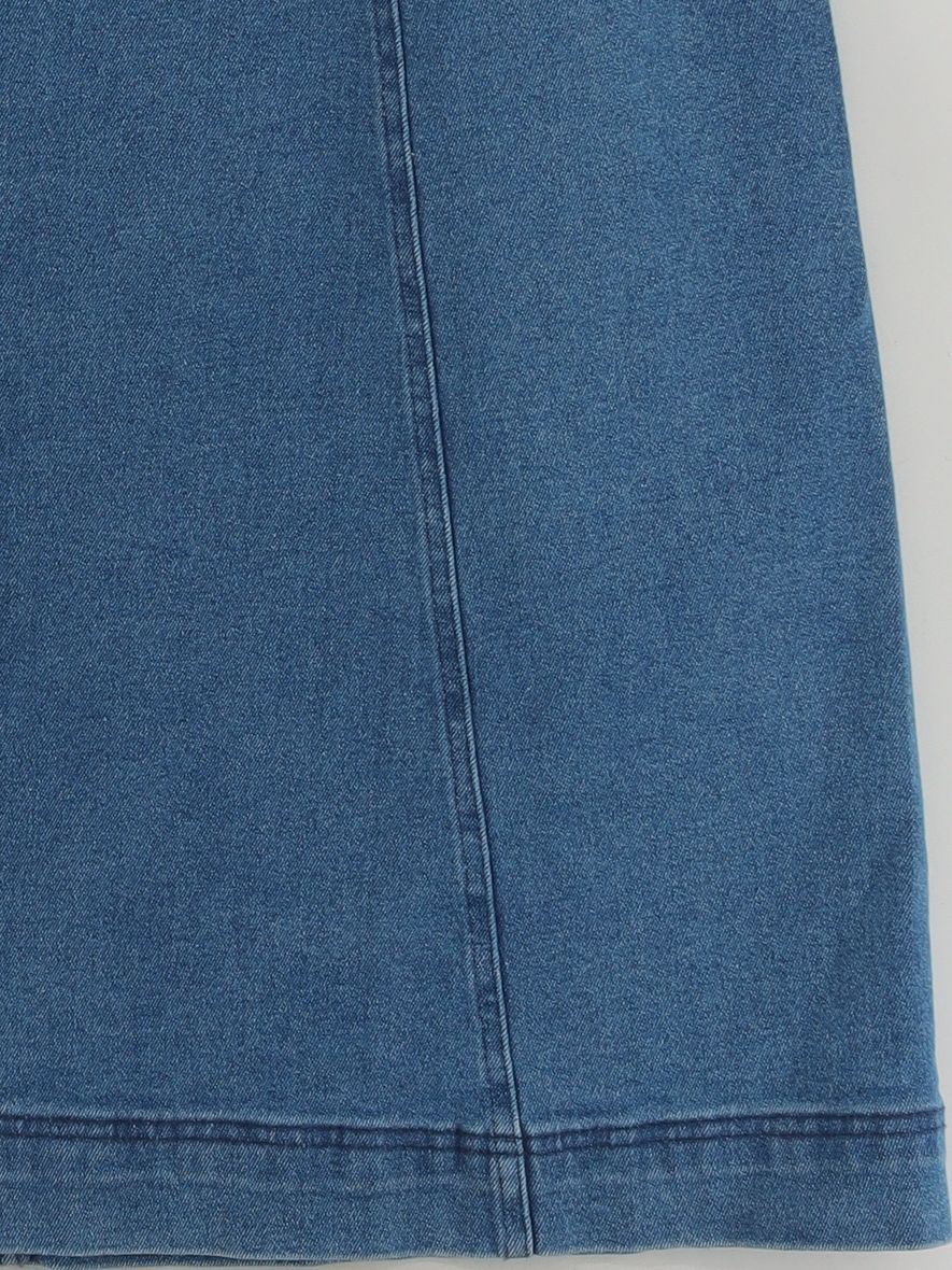 SEASALT CORNWALL Women's Midi Skirt UK 16 Blue Cotton with Elastane Midi A-Line - Image 4