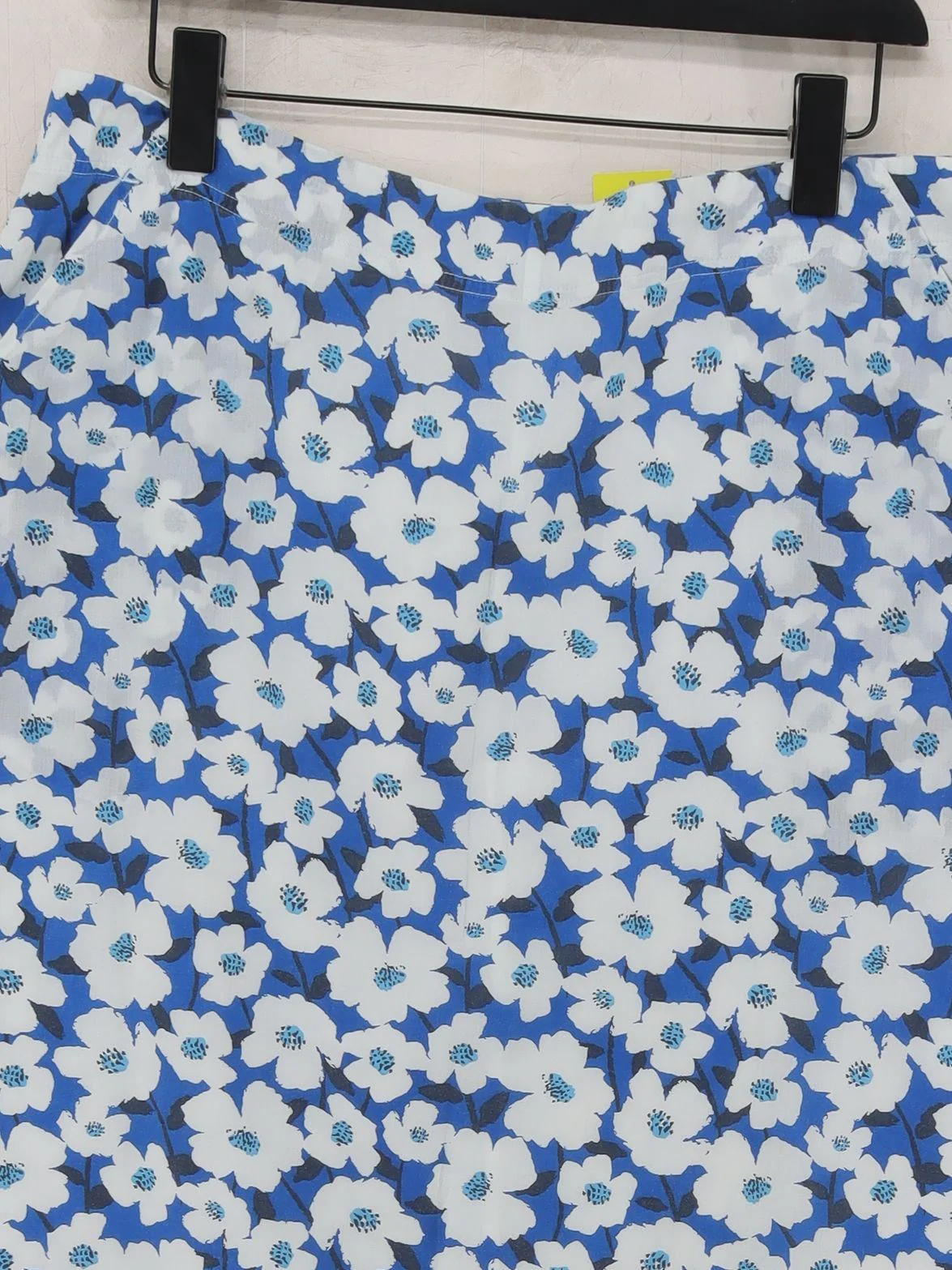SEASALT CORNWALL Women's Midi Skirt UK 16 Blue Floral 100% Cotton Midi A-Line - Image 3