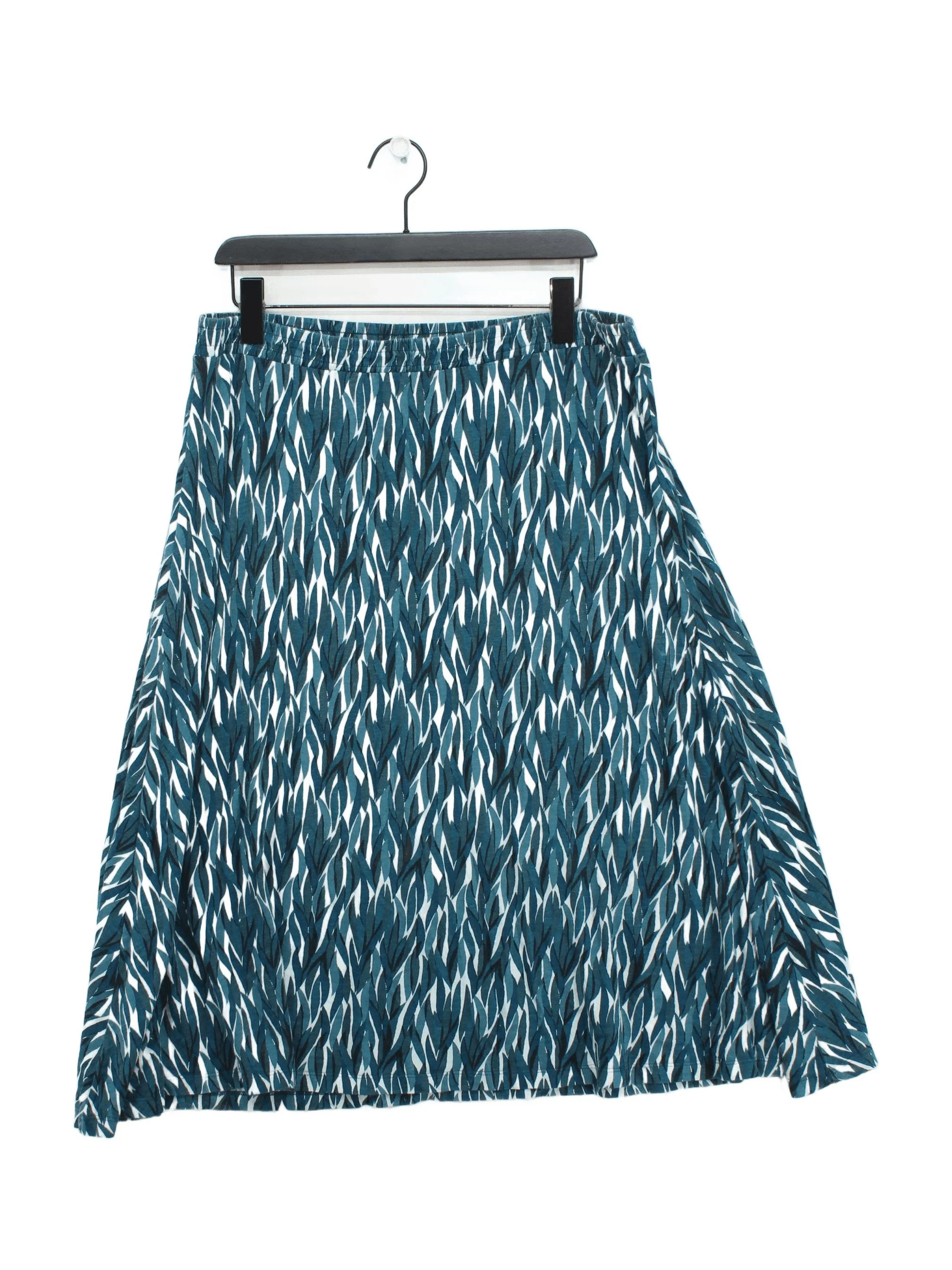 SEASALT CORNWALL Women's Midi Skirt UK 16 Multi Cotton with Lyocell Modal A-Line