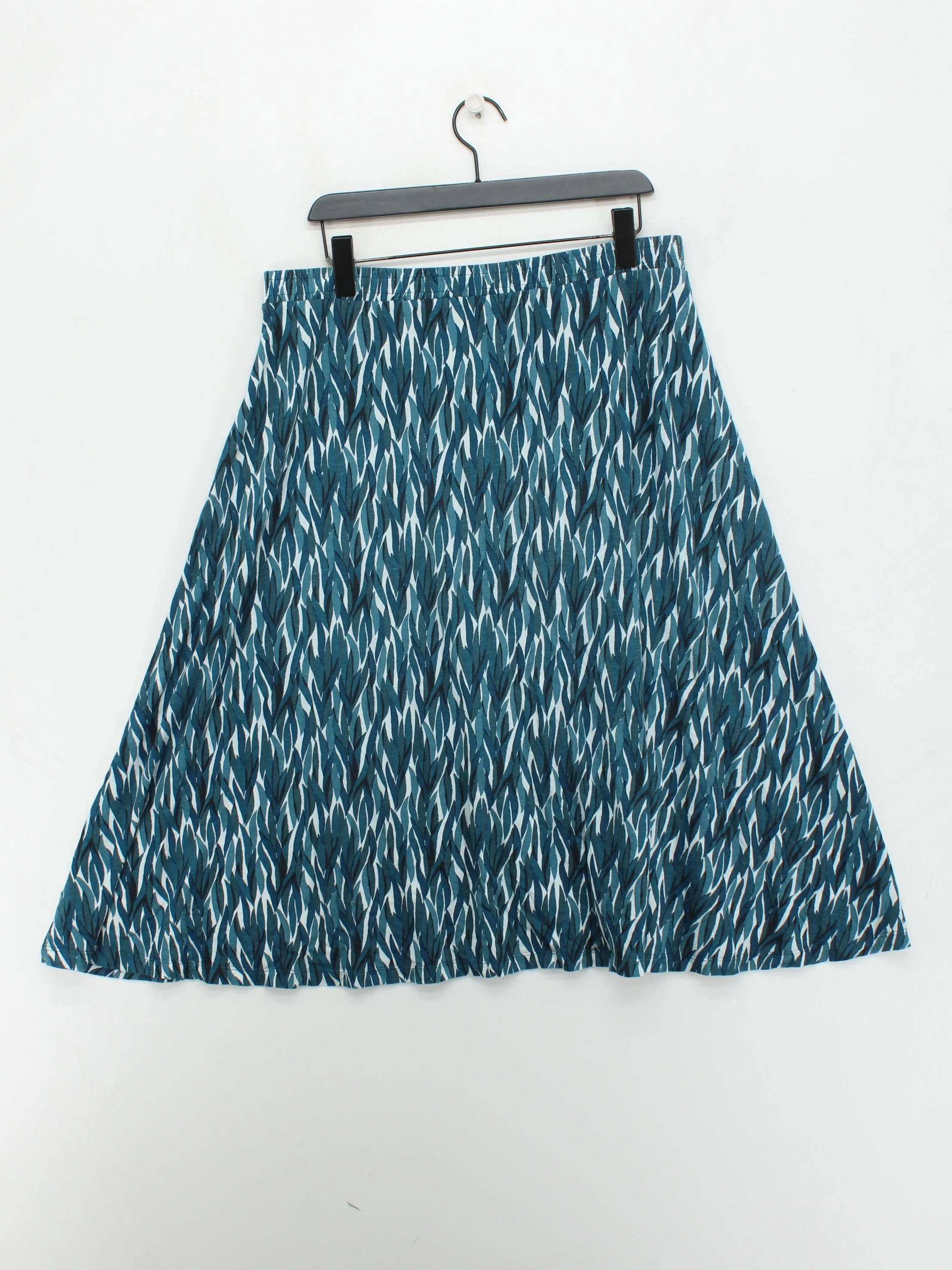 SEASALT CORNWALL Women's Midi Skirt UK 16 Multi Cotton with Lyocell Modal A-Line - Image 2