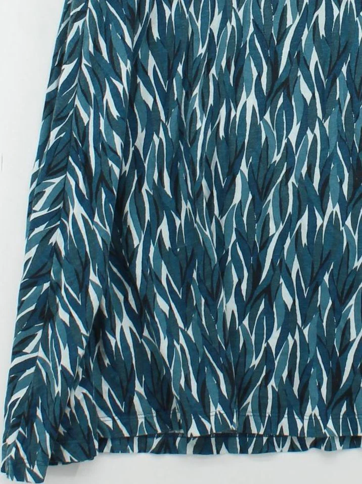 SEASALT CORNWALL Women's Midi Skirt UK 16 Multi Cotton with Lyocell Modal A-Line - Image 4