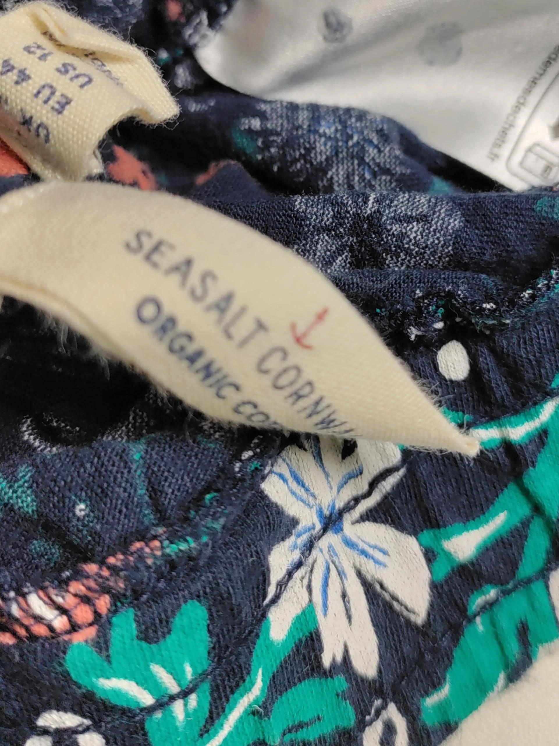 SEASALT CORNWALL Women's Midi Skirt UK 16 Multi Floral 100% Cotton Midi A-Line - Image 5