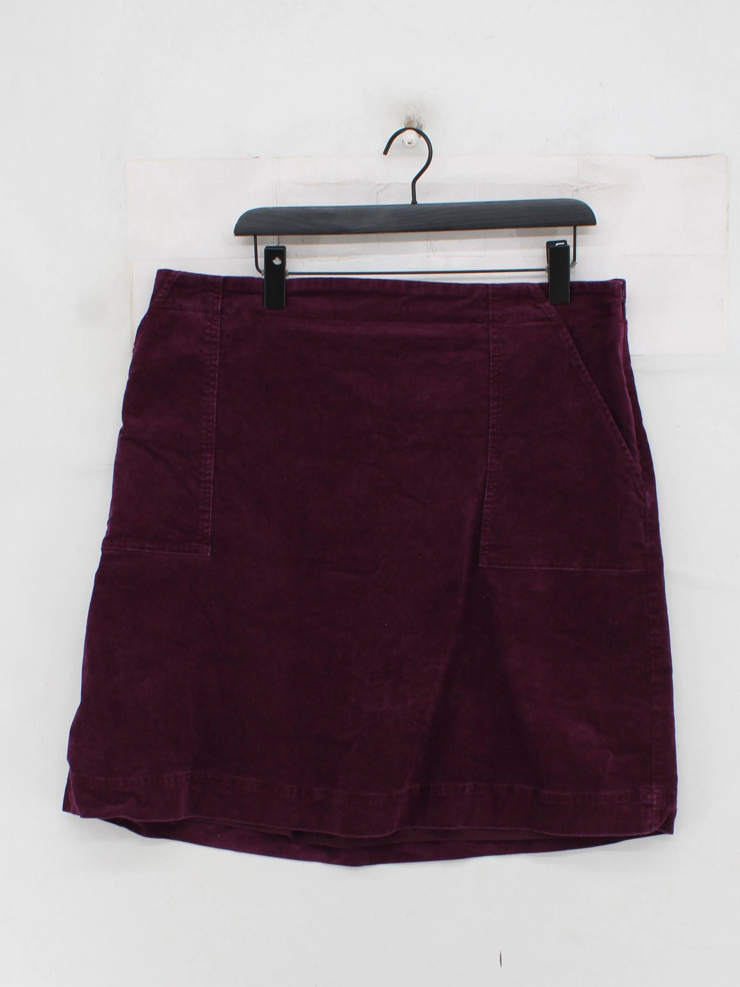 SEASALT CORNWALL Women's Mini Skirt UK 18 Purple Cotton with Elastane Short Mini - Image 2