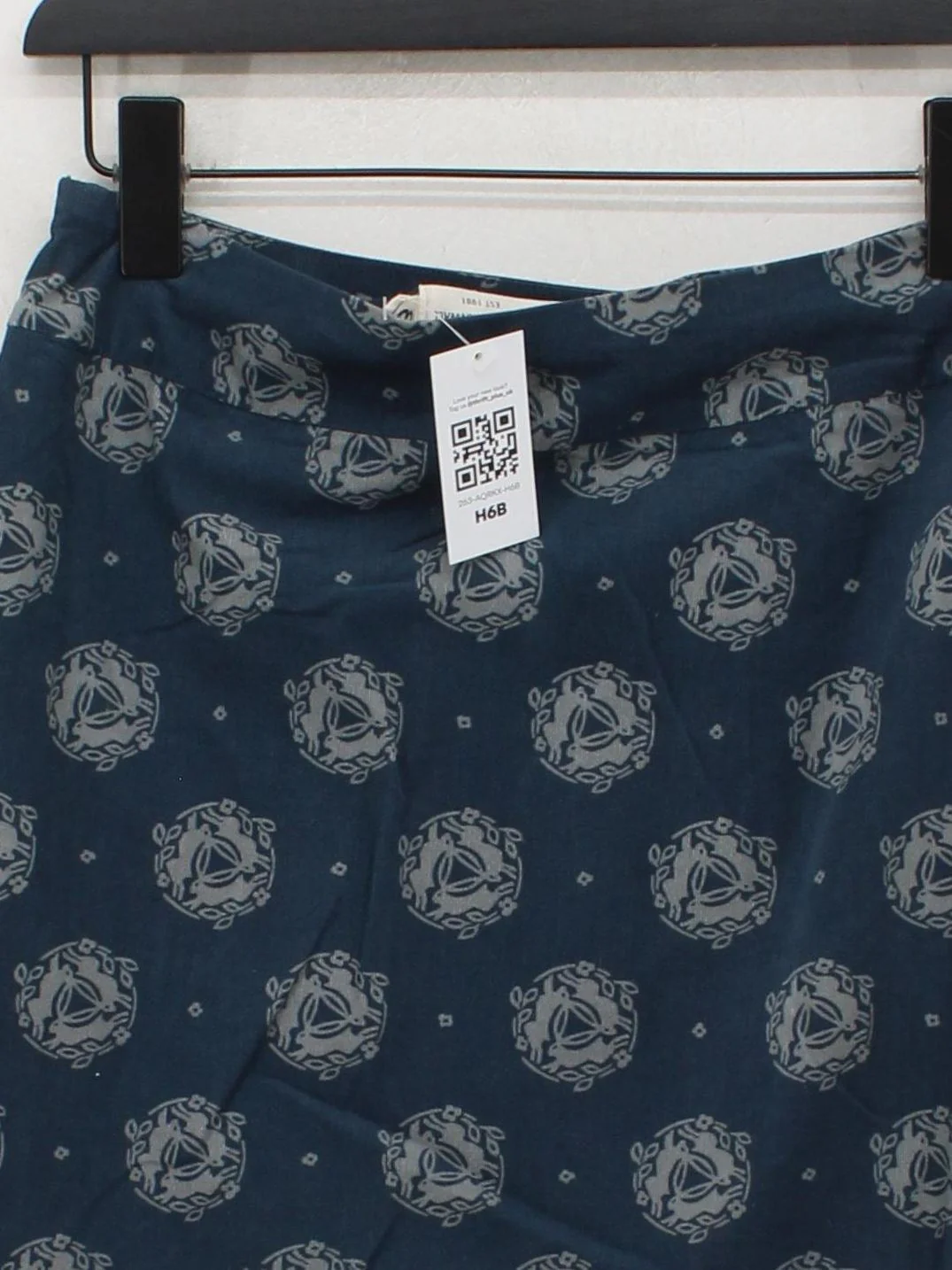 SEASALT CORNWALL Women's Mini Skirt UK 8 Blue Cotton with Polyester Mini - Image 3