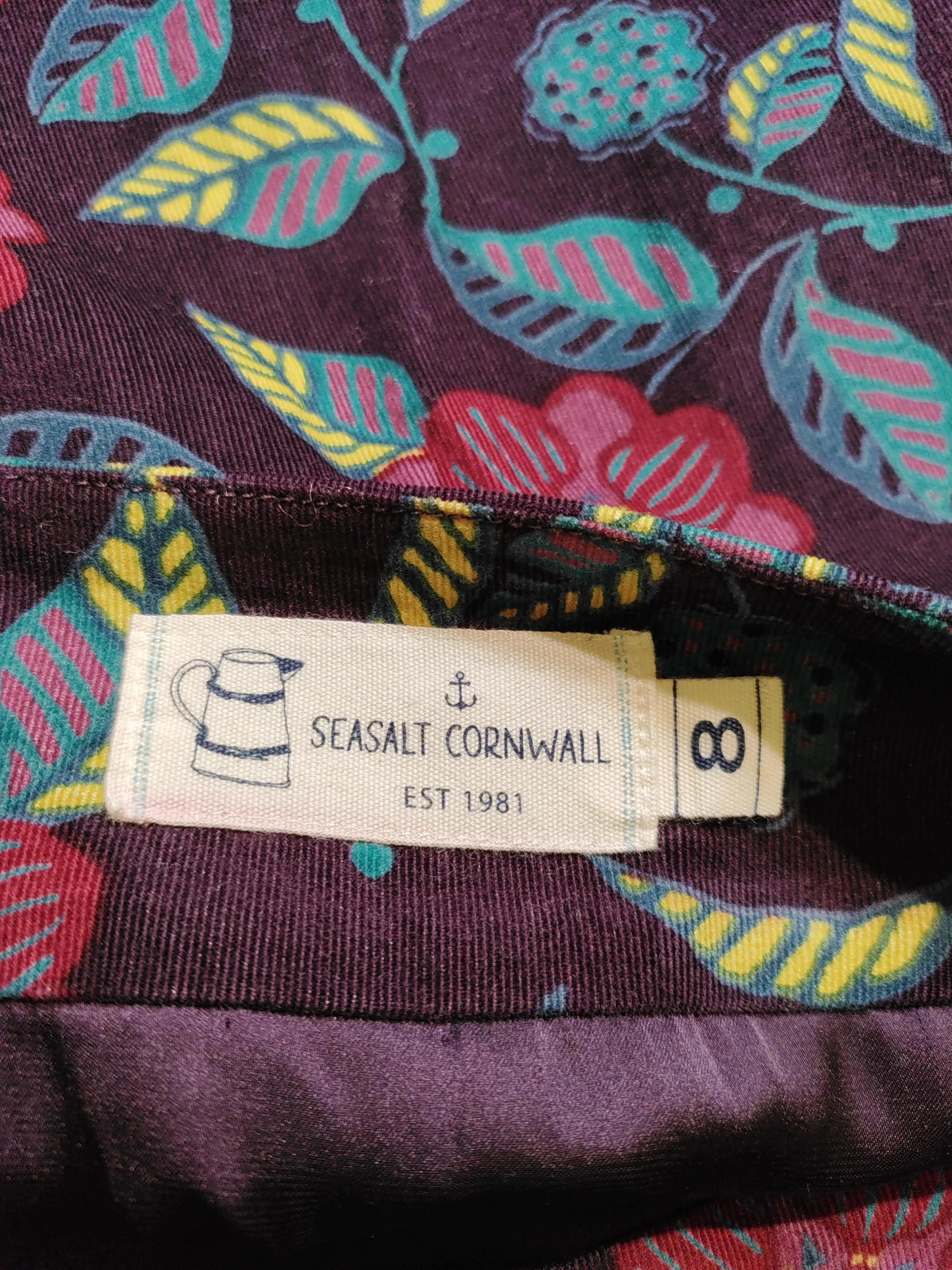 SEASALT CORNWALL Women's Mini Skirt UK 8 Brown Cotton with Polyester Mini - Image 5