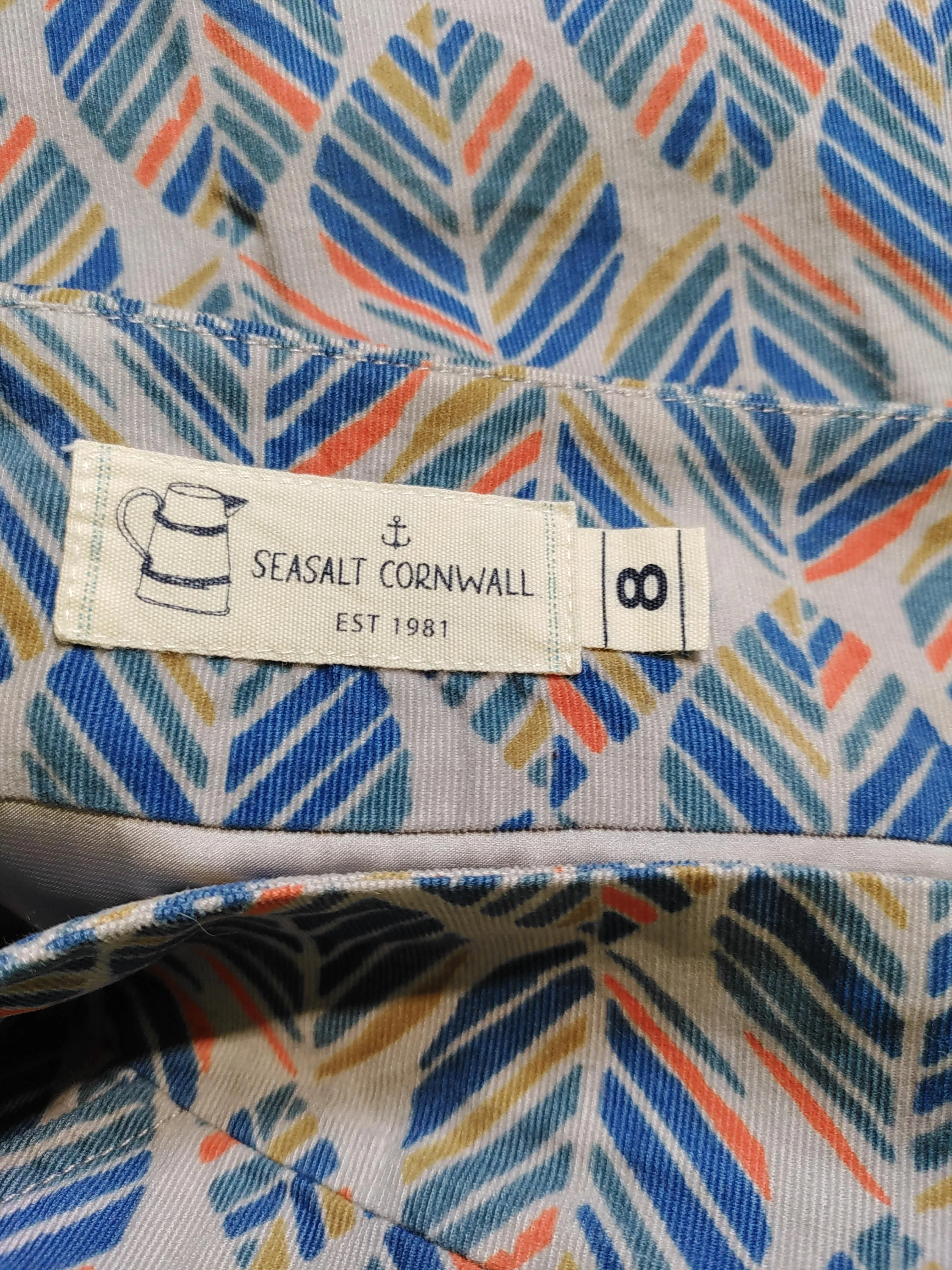SEASALT CORNWALL Women's Mini Skirt UK 8 Multi Cotton with Polyester Short Mini - Image 5