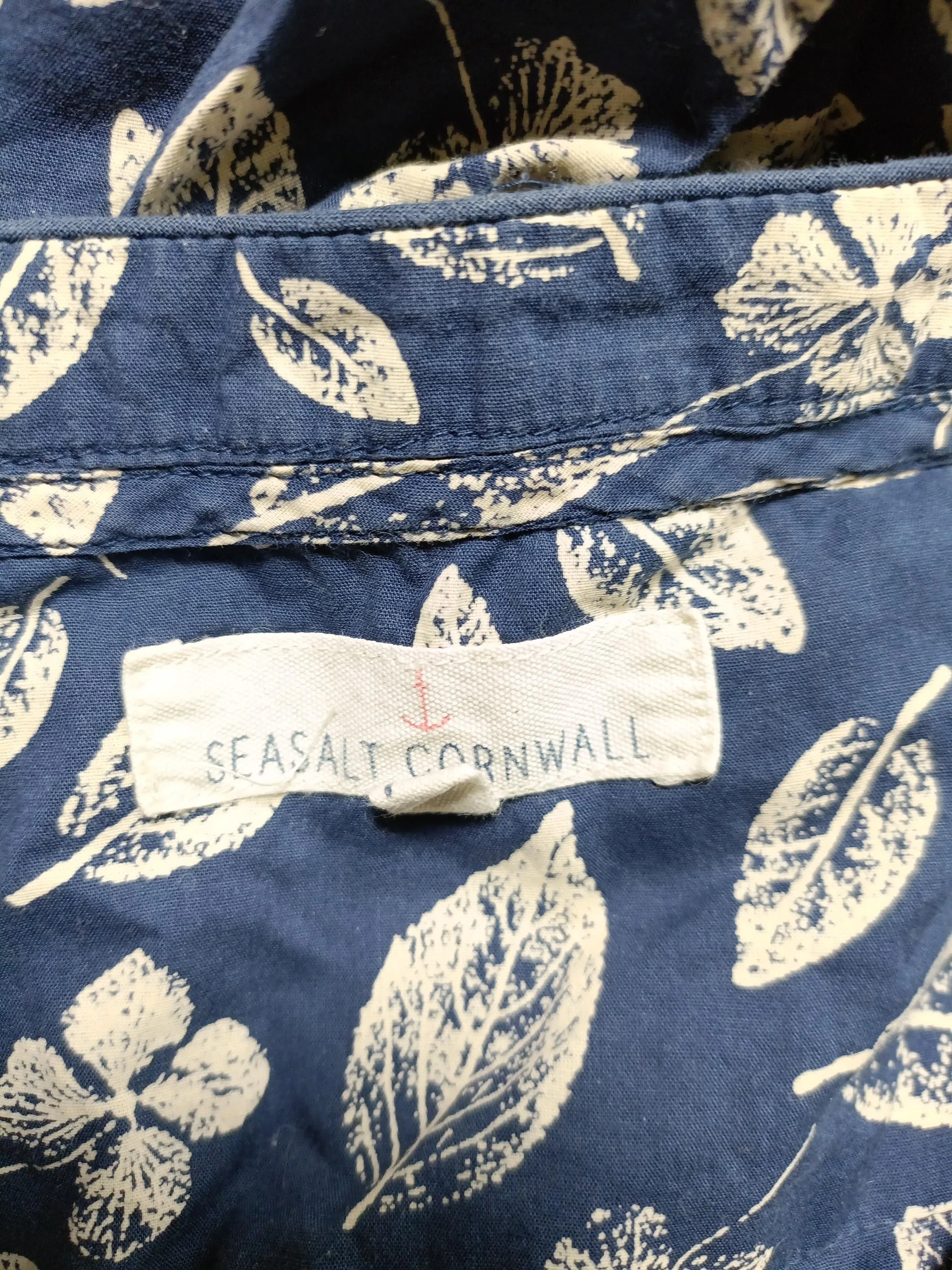SEASALT CORNWALL Women's Shirt UK 10 Blue 100% Cotton Basic - Image 6