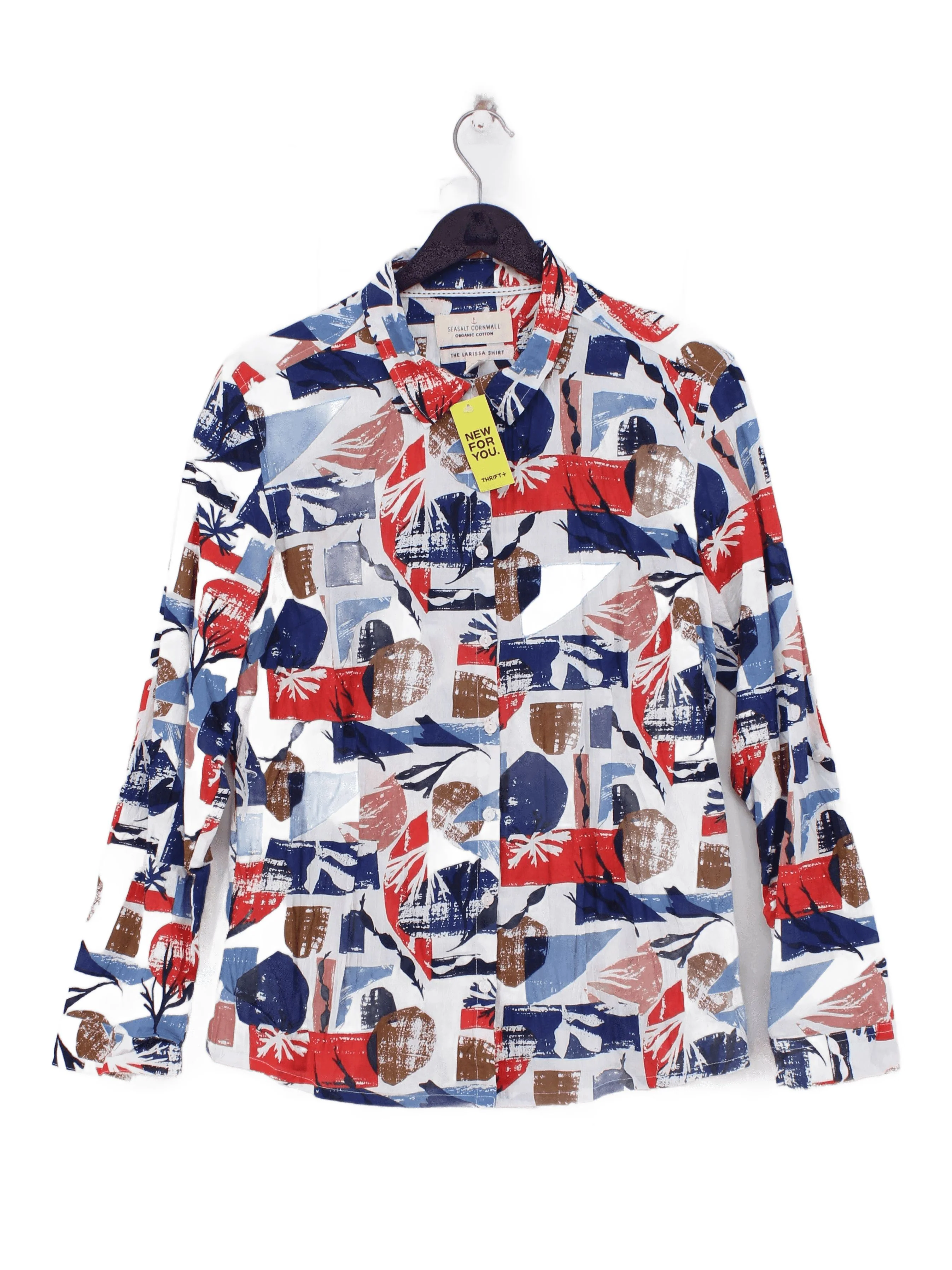 SEASALT CORNWALL Women's Shirt UK 12 Multi 100% Cotton Basic