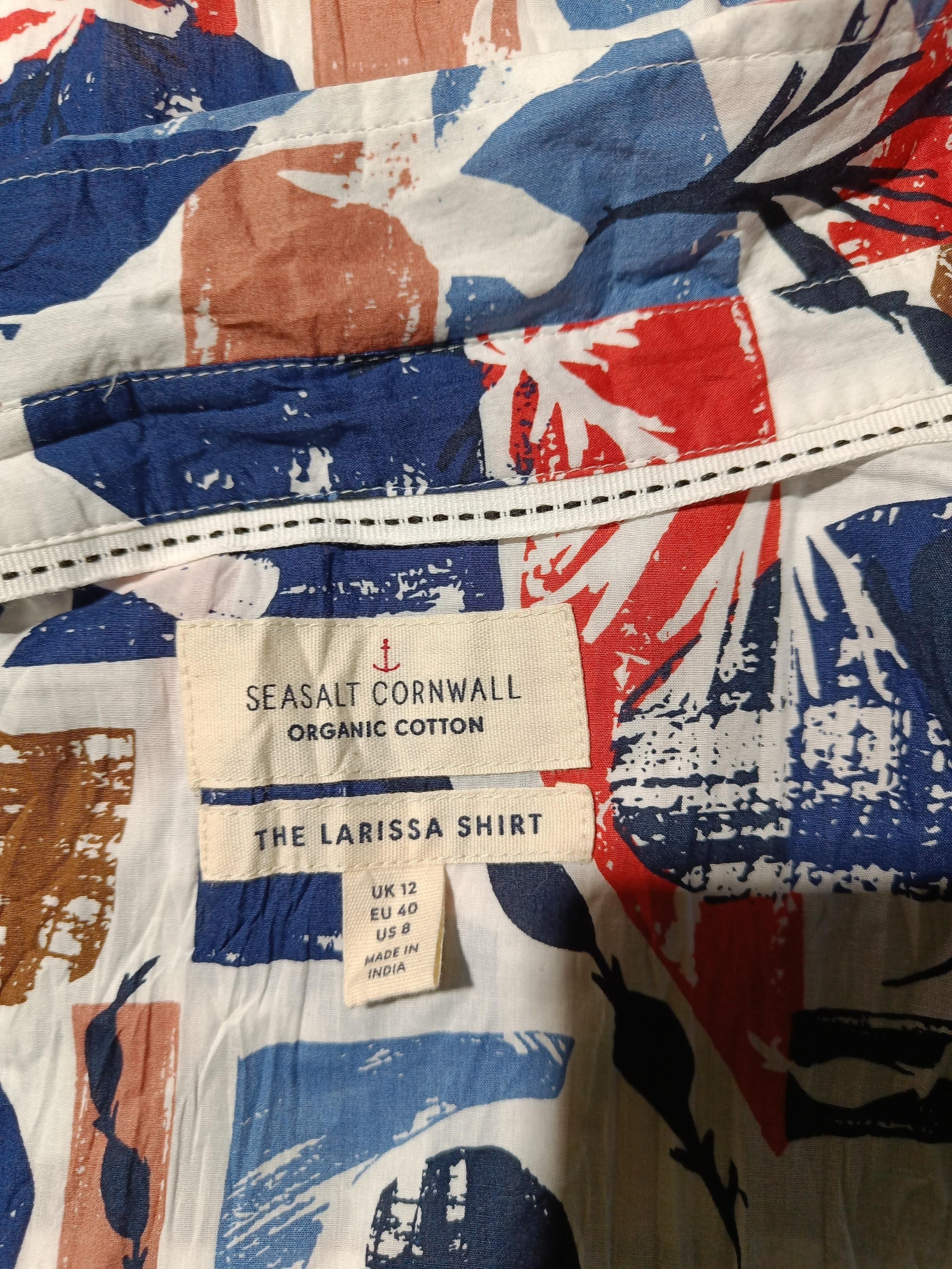 SEASALT CORNWALL Women's Shirt UK 12 Multi 100% Cotton Basic - Image 5