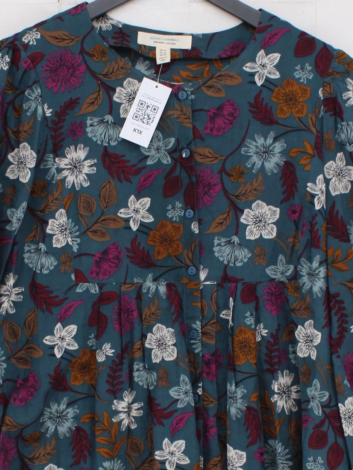 SEASALT CORNWALL Women's Shirt UK 14 Multi 100% Cotton Basic - Image 3