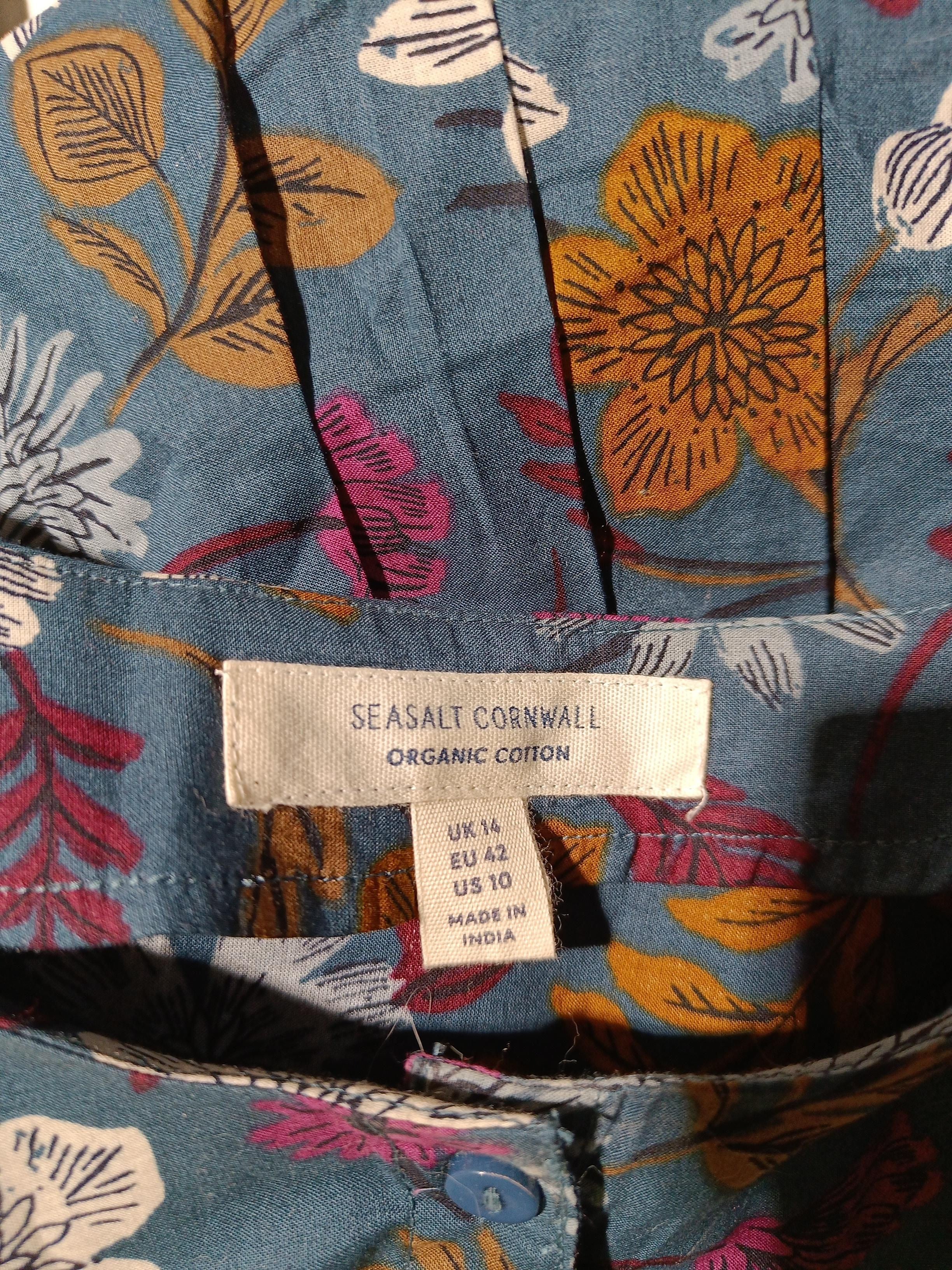 SEASALT CORNWALL Women's Shirt UK 14 Multi 100% Cotton Basic - Image 5