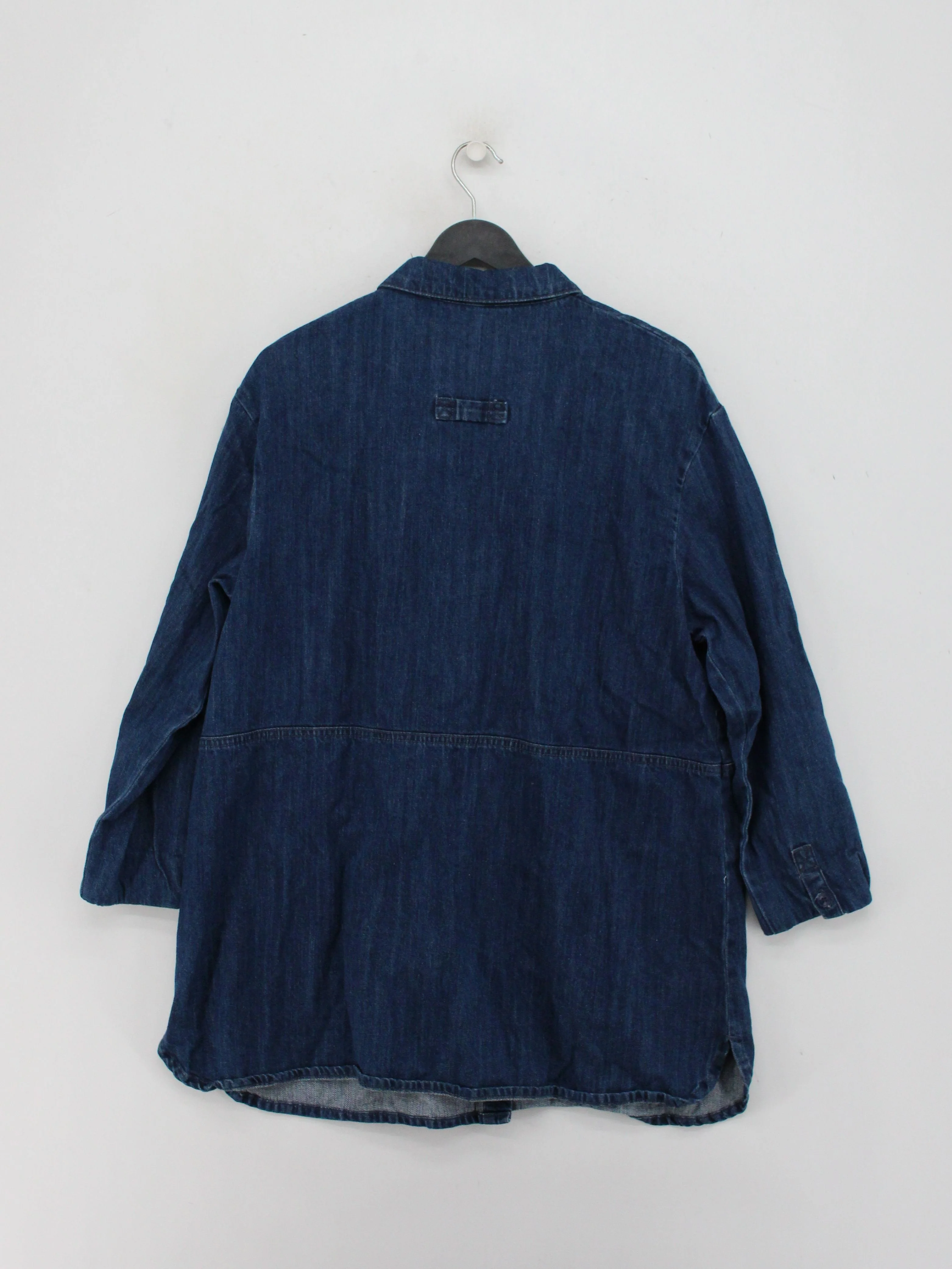 SEASALT CORNWALL Women's Shirt UK 16 Blue 100% Cotton Long Sleeve Collared Basic - Image 2