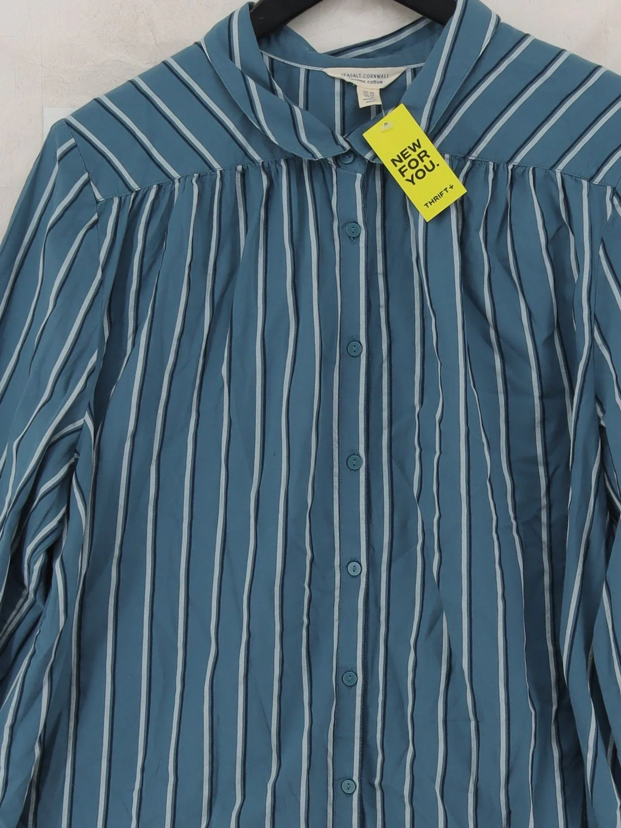 SEASALT CORNWALL Women's Shirt UK 20 Blue 100% Cotton Basic - Image 3