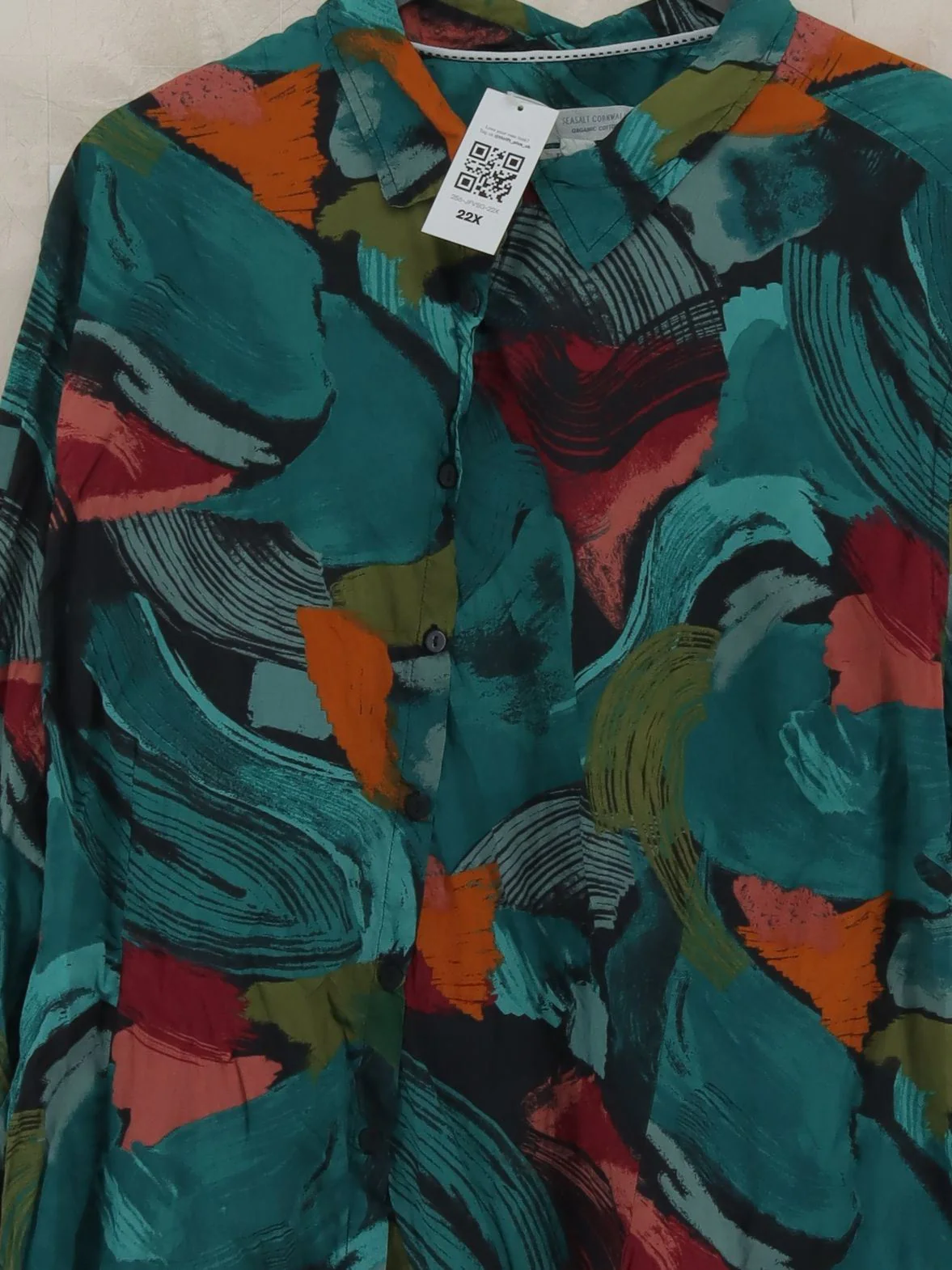 SEASALT CORNWALL Women's Shirt UK 24 Multi 100% Cotton Basic - Image 3