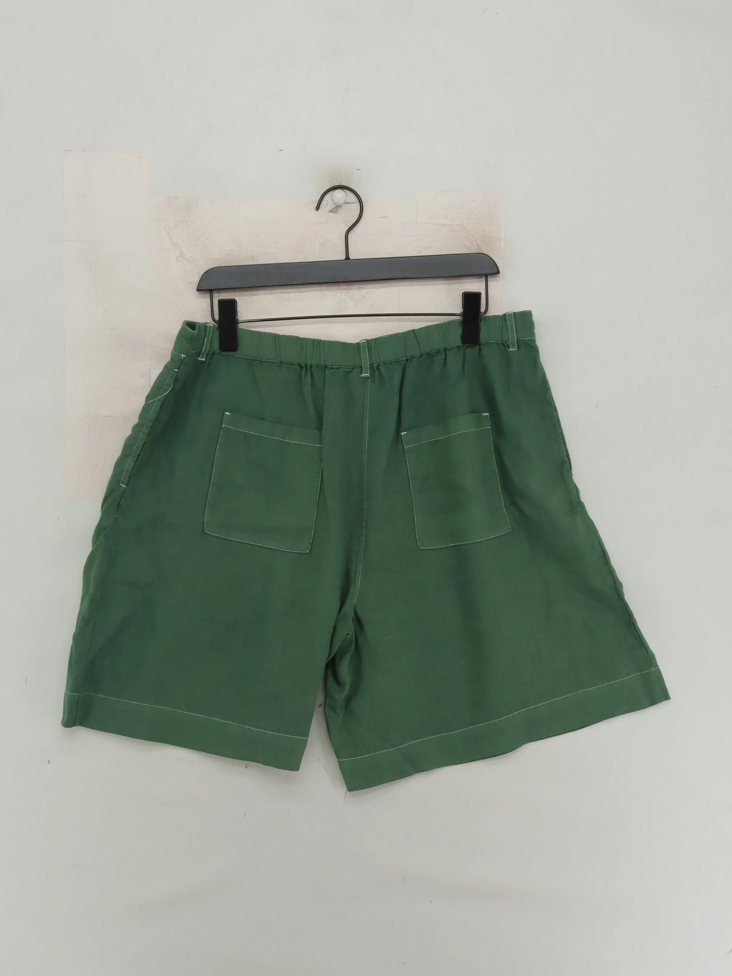 SEASALT CORNWALL Women's Shorts UK 16 Green 100% Cotton Sweat - Image 2