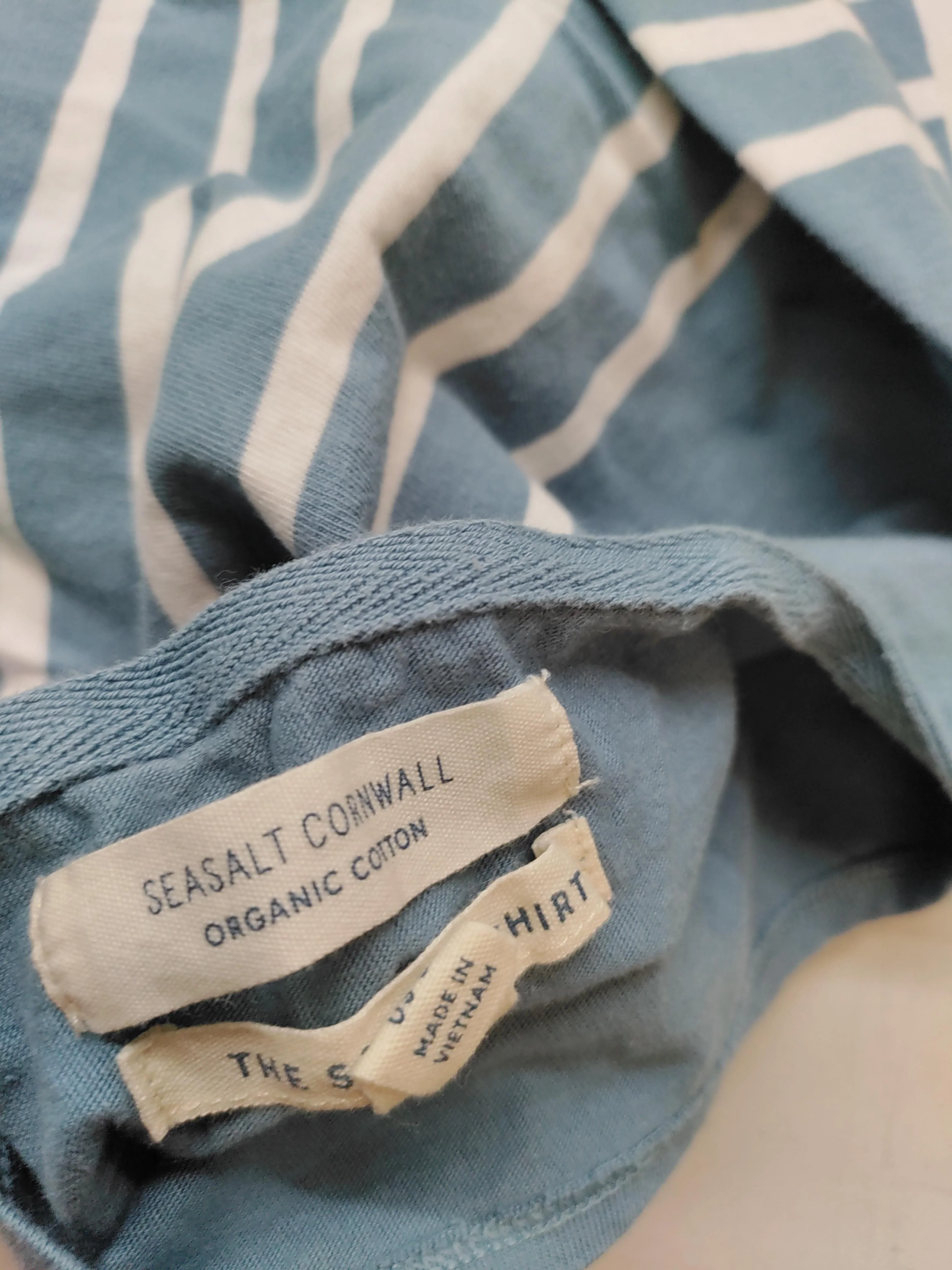 SEASALT CORNWALL Women's T-Shirt UK 10 Blue 100% Cotton Basic - Image 6