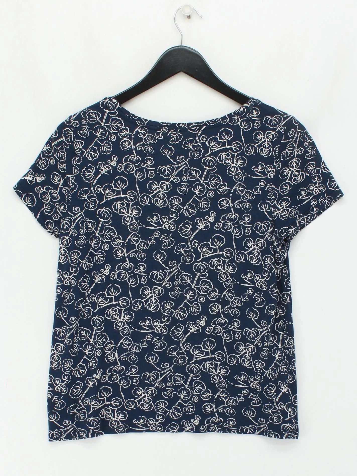 SEASALT CORNWALL Women's T-Shirt UK 12 Blue Viscose with Cotton Basic - Image 2