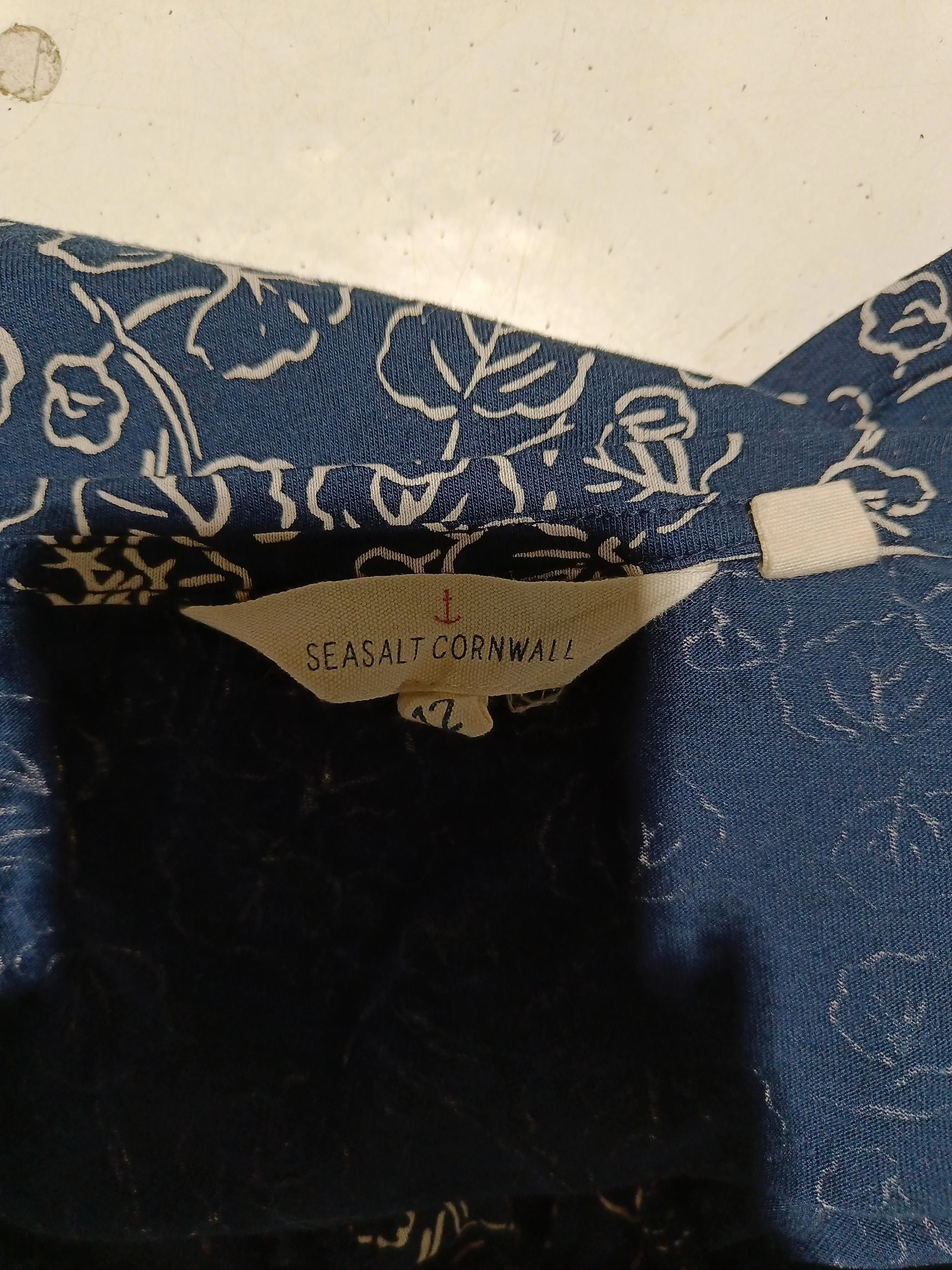 SEASALT CORNWALL Women's T-Shirt UK 12 Blue Viscose with Cotton Basic - Image 5