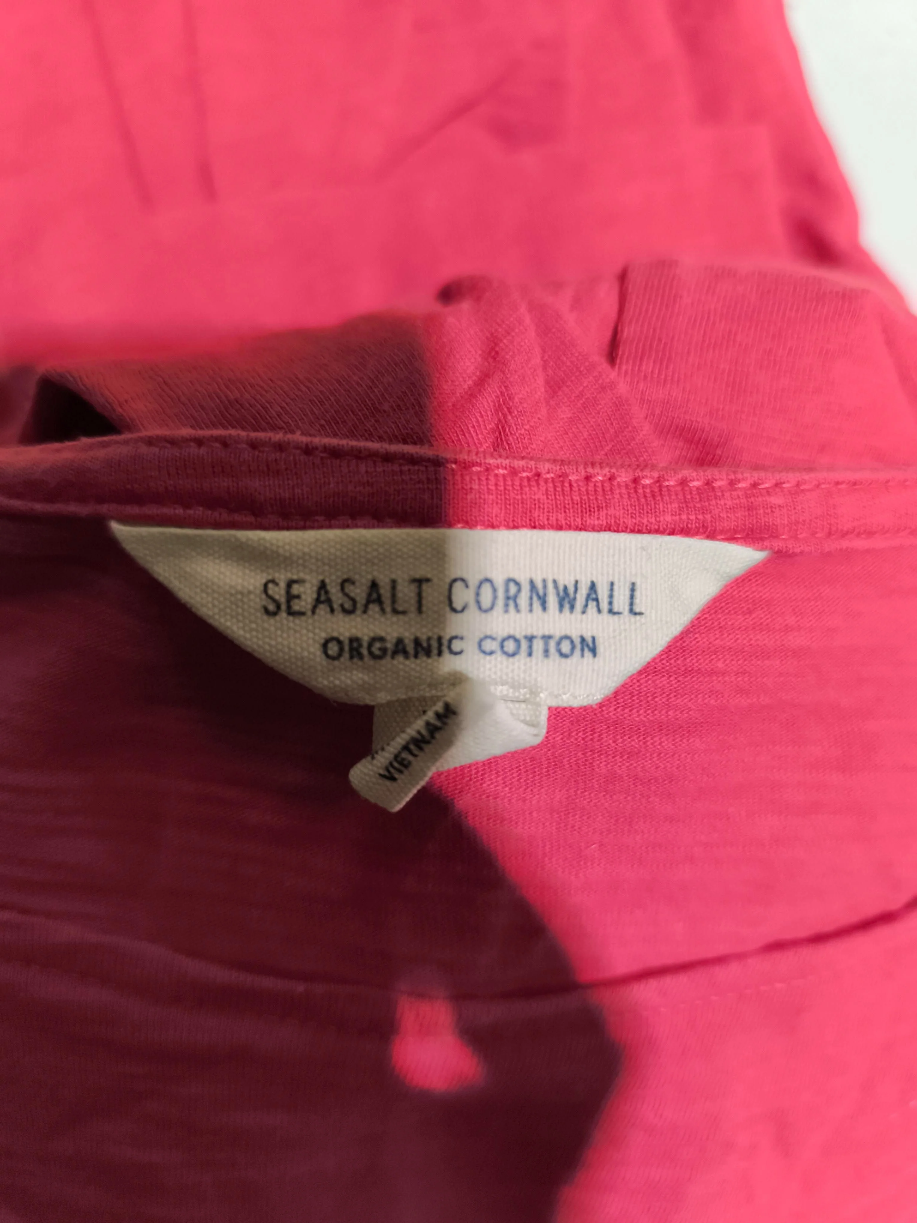 SEASALT CORNWALL Women's T-Shirt UK 12 Pink 100% Cotton Basic - Image 6
