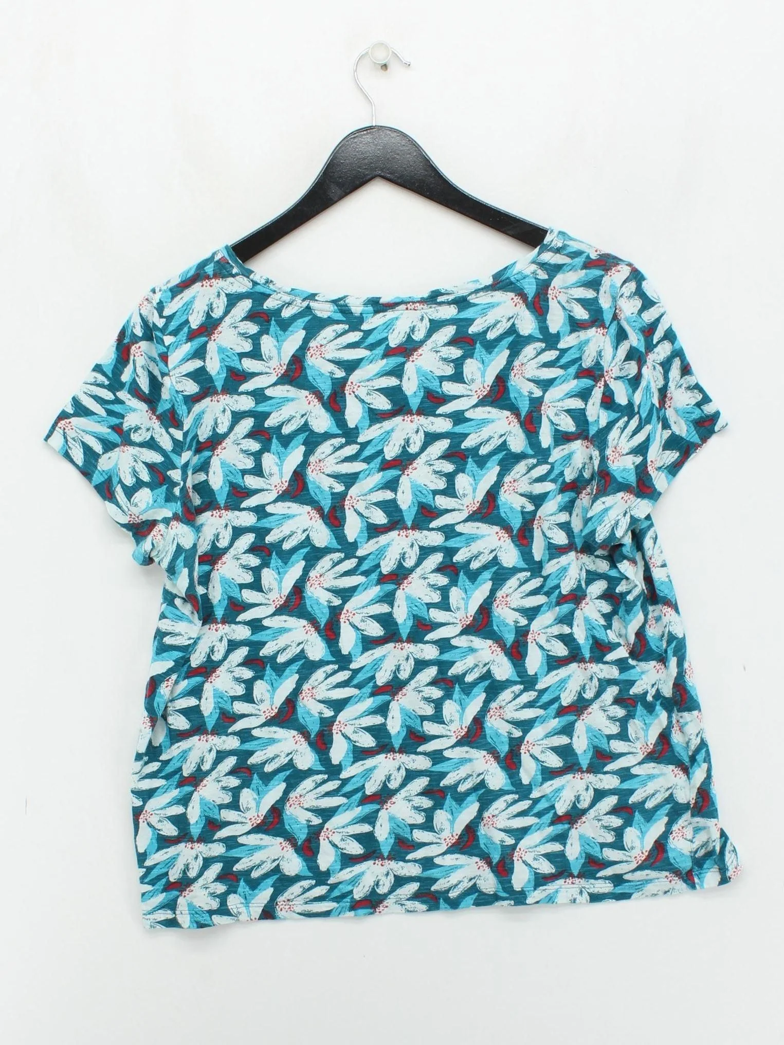 SEASALT CORNWALL Women's T-Shirt UK 16 Blue 100% Cotton Basic - Image 2