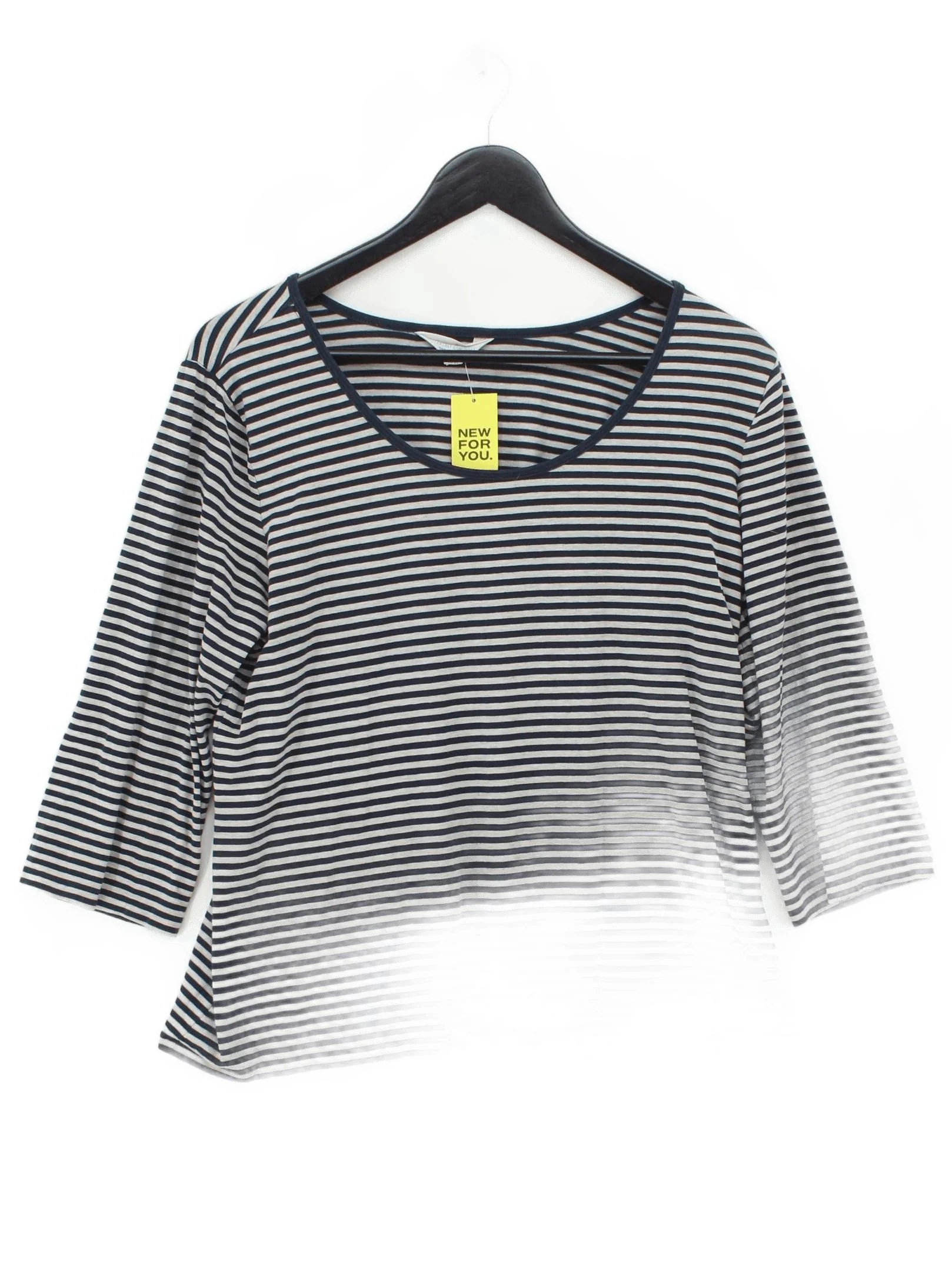 SEASALT CORNWALL Women's T-Shirt UK 16 Blue Cotton with Elastane Basic