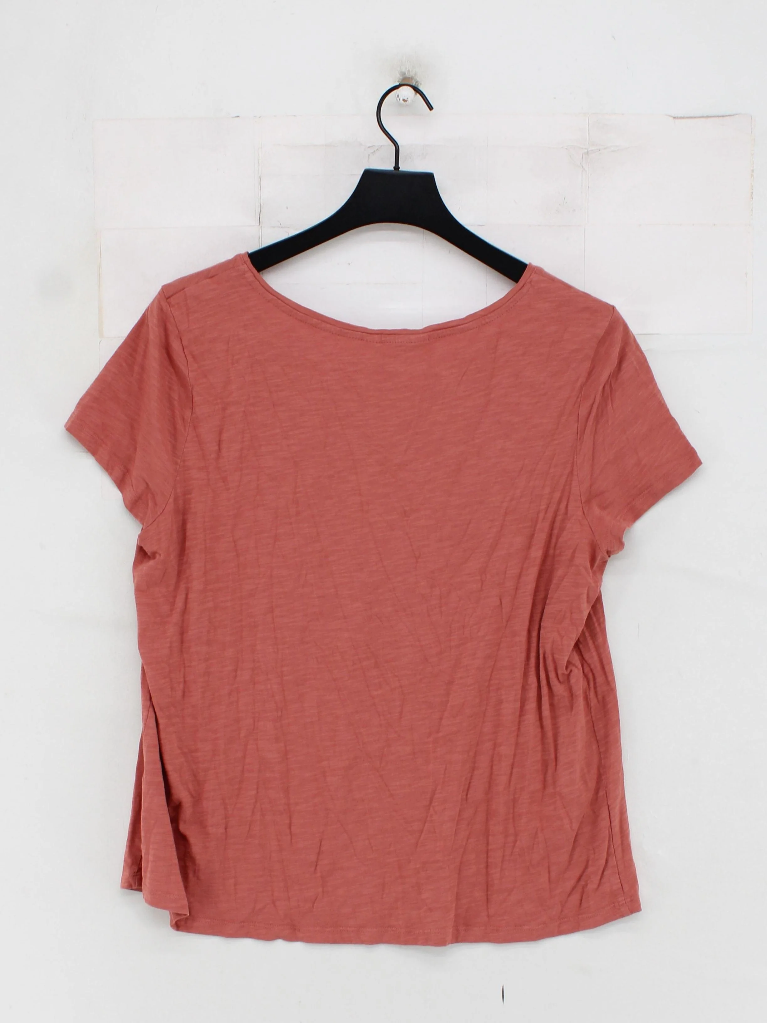 SEASALT CORNWALL Women's T-Shirt UK 16 Red 100% Cotton Basic - Image 2